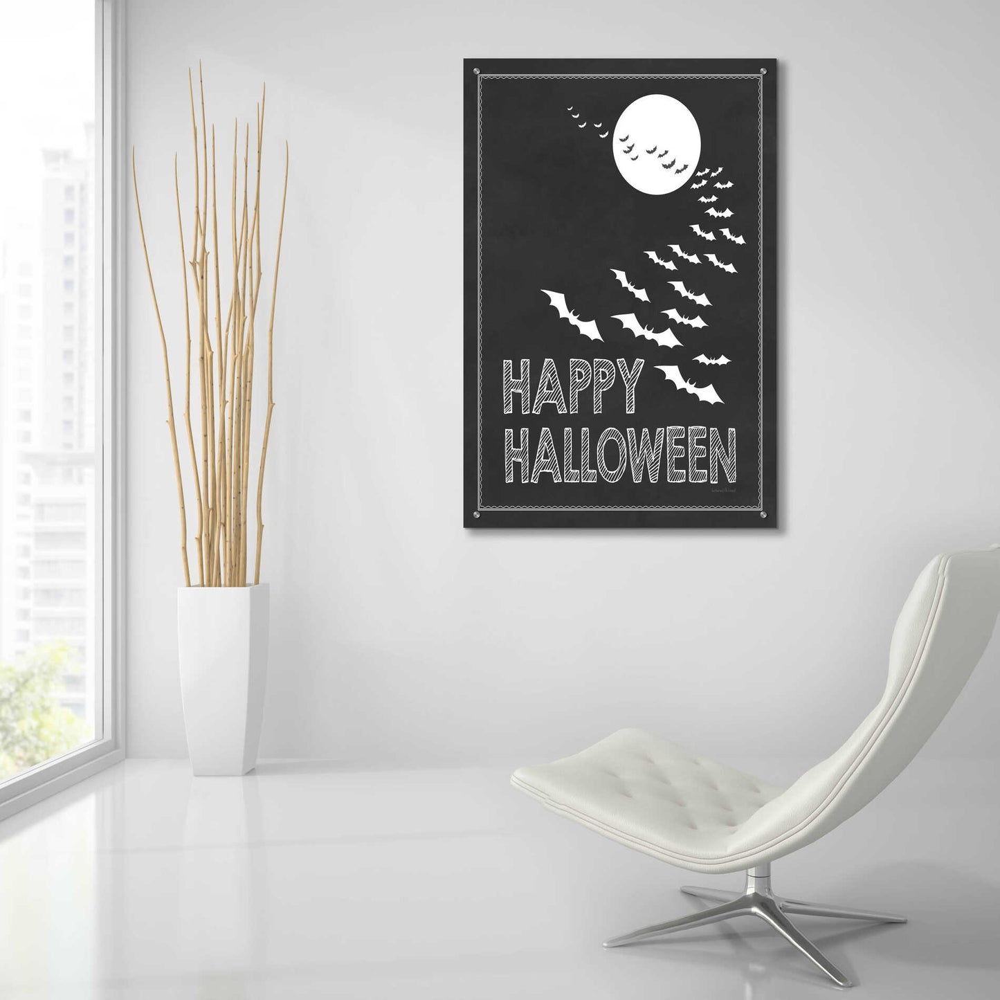Epic Art 'Happy Halloween' by Lettered & Lined, Acrylic Glass Wall Art,24x36