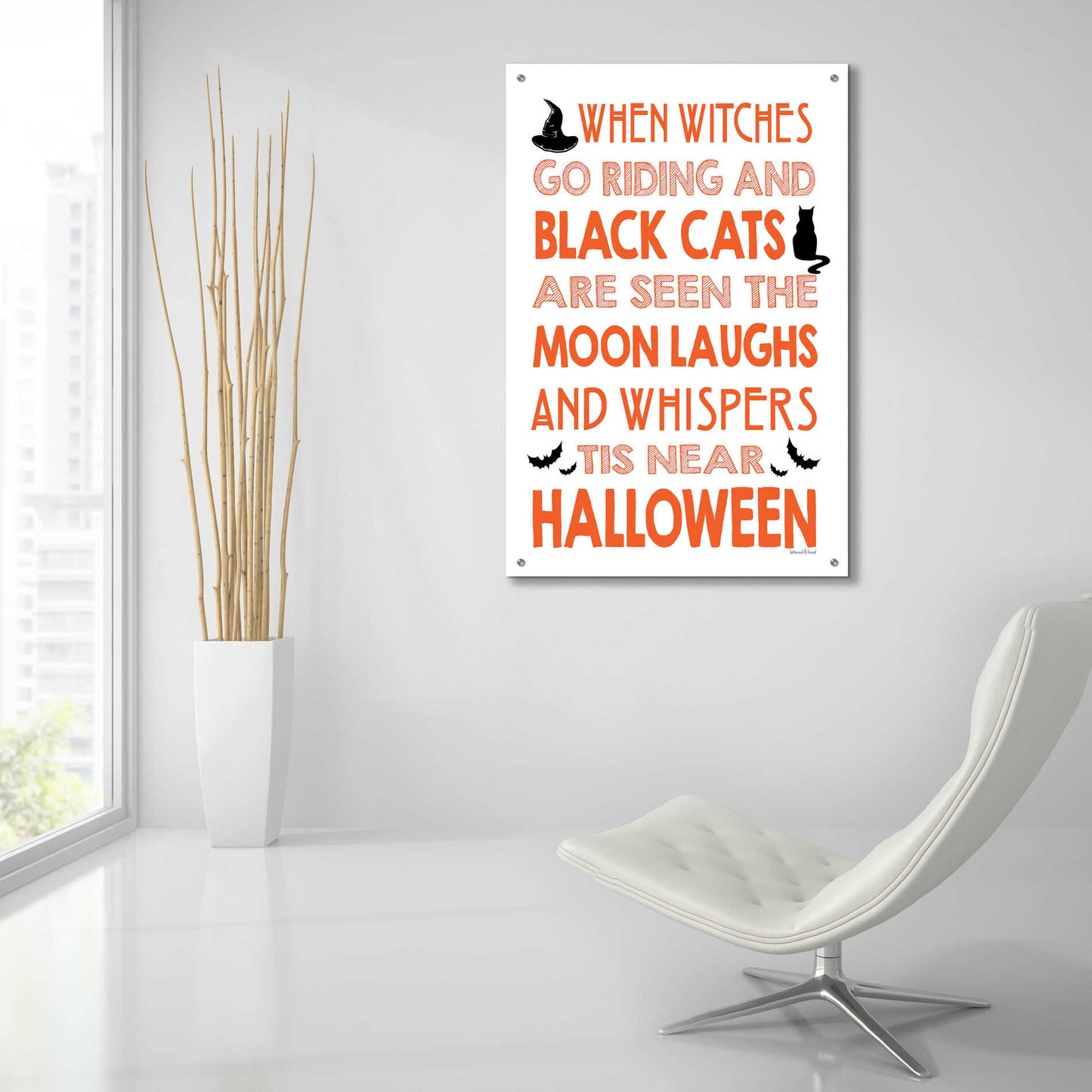 Epic Art 'When Witches Go Riding' by Lettered & Lined, Acrylic Glass Wall Art,24x36