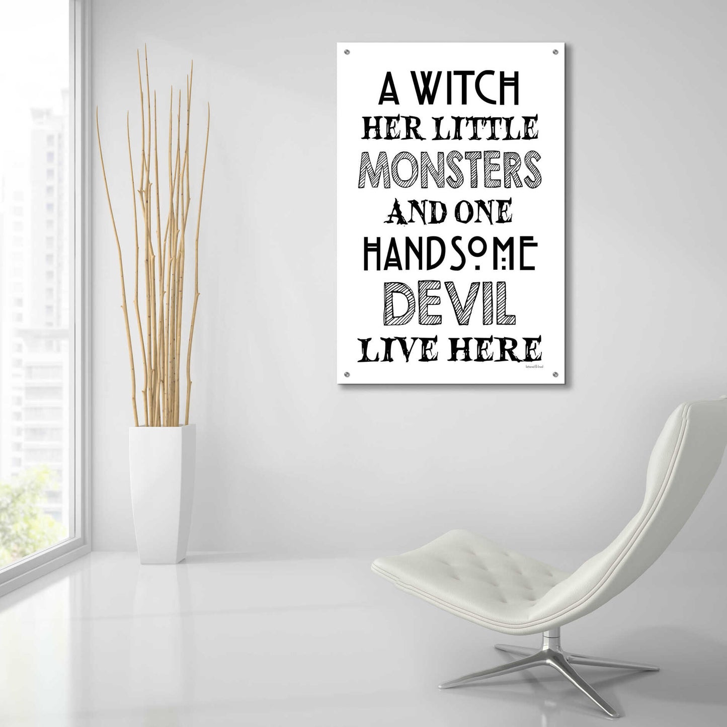 Epic Art 'A Witch' by Lettered & Lined, Acrylic Glass Wall Art,24x36