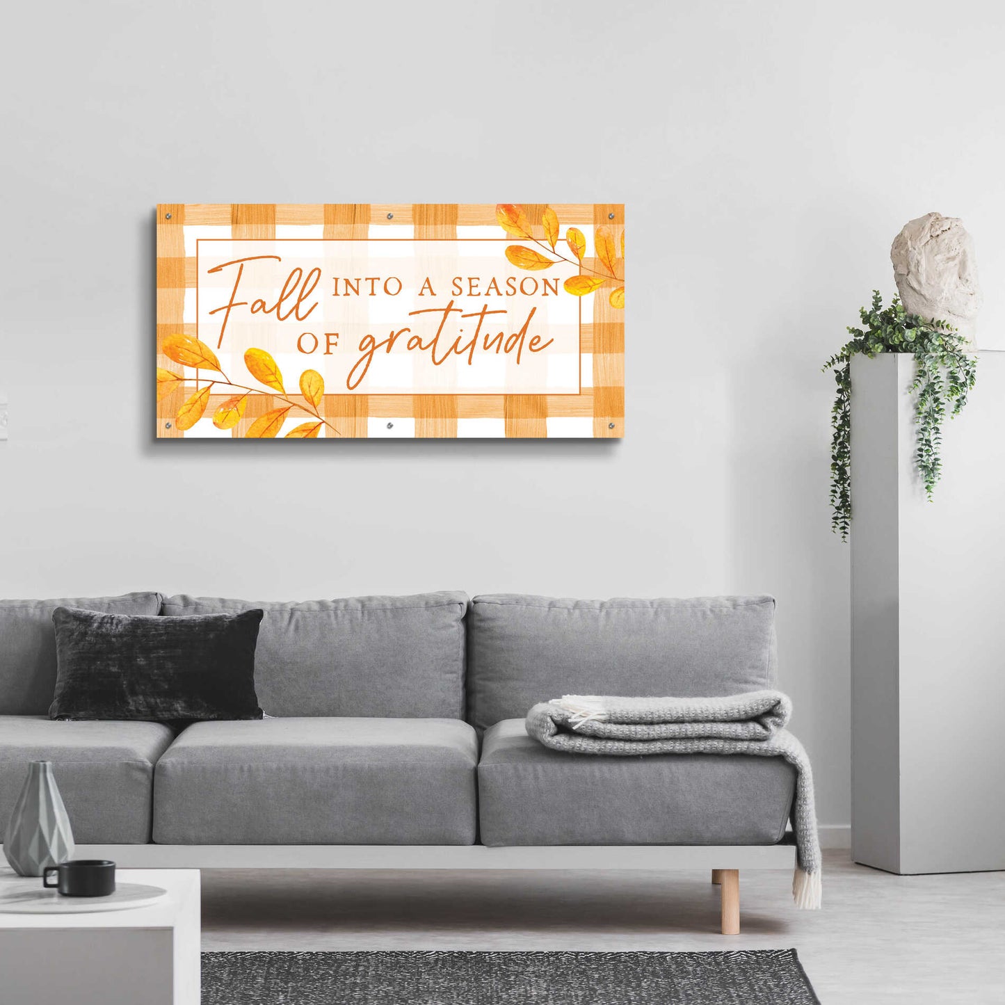 Epic Art 'Season of Gratitude' by Lux + Me Designs, Acrylic Glass Wall Art,48x24