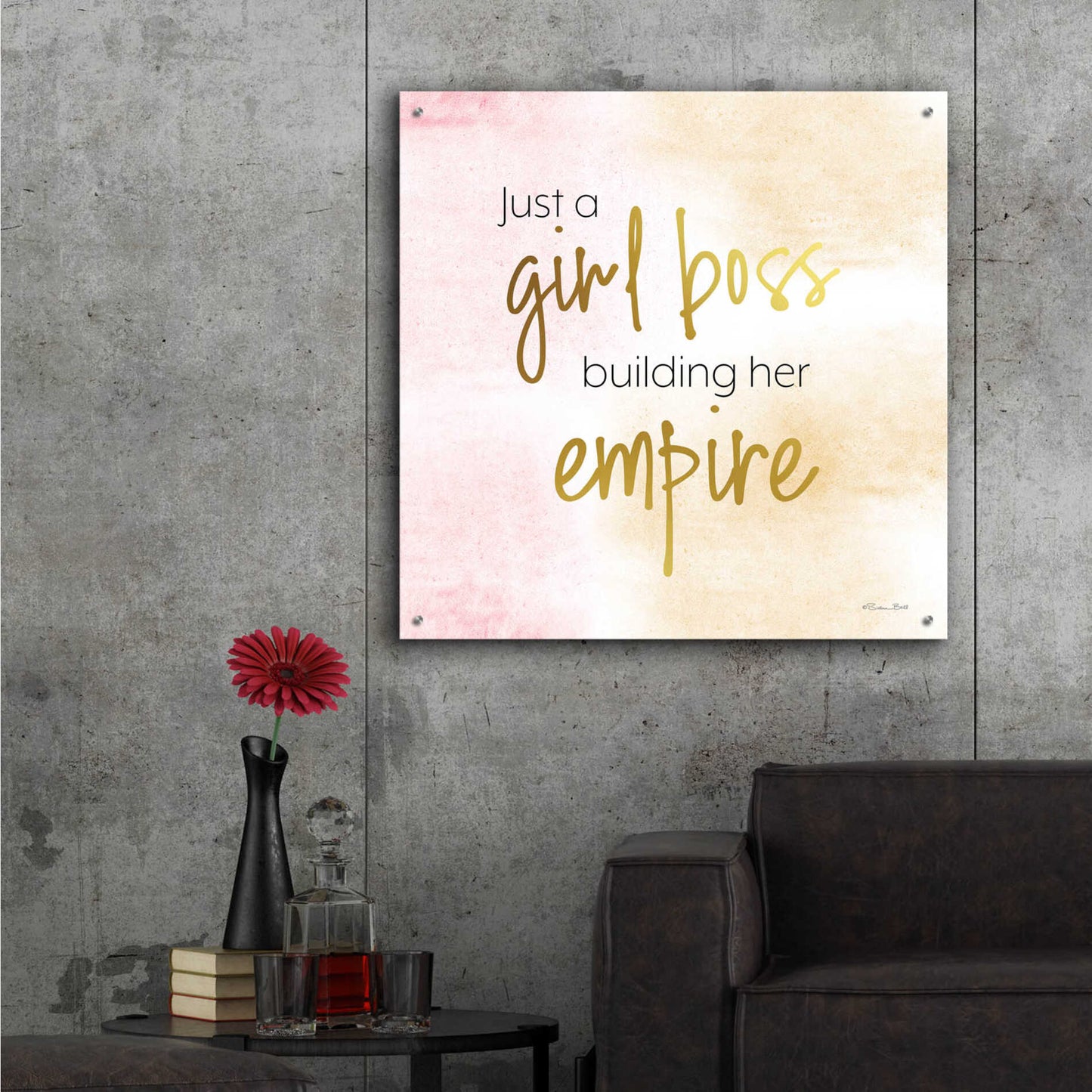 Epic Art 'Girl Boss' by Susan Ball, Acrylic Glass Wall Art,36x36