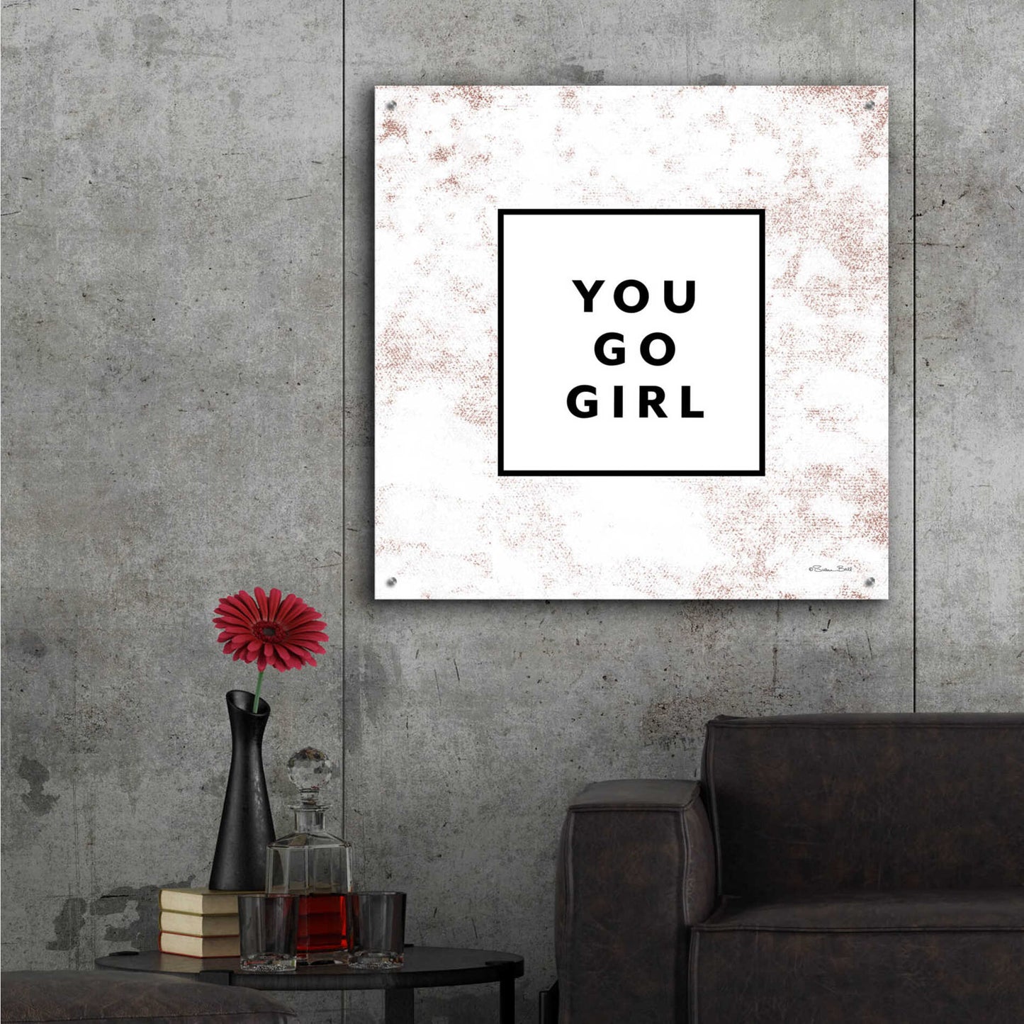 Epic Art 'You Go Girl Bold' by Susan Ball, Acrylic Glass Wall Art,36x36