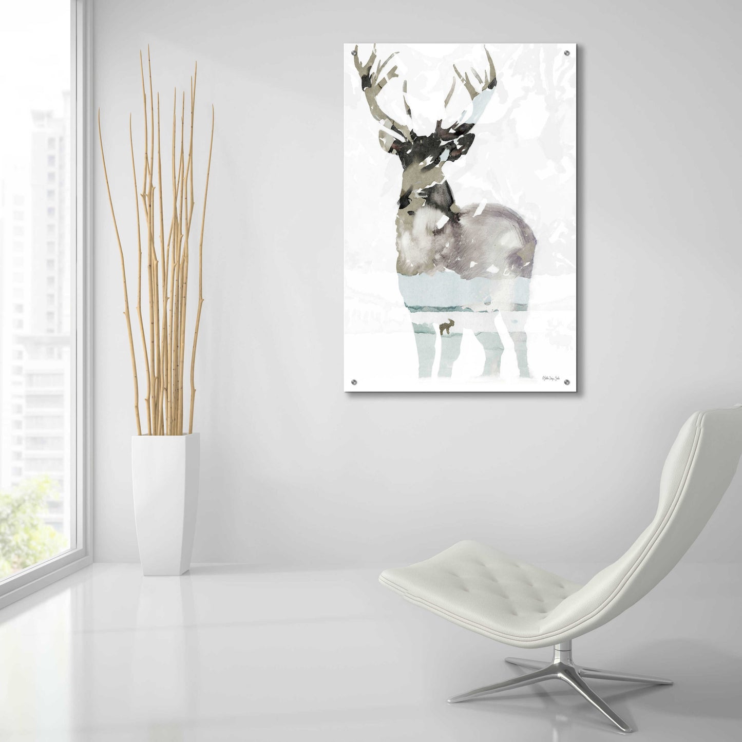 Epic Art 'Elk Impression 1' by Stellar Design Studio, Acrylic Glass Wall Art,24x36