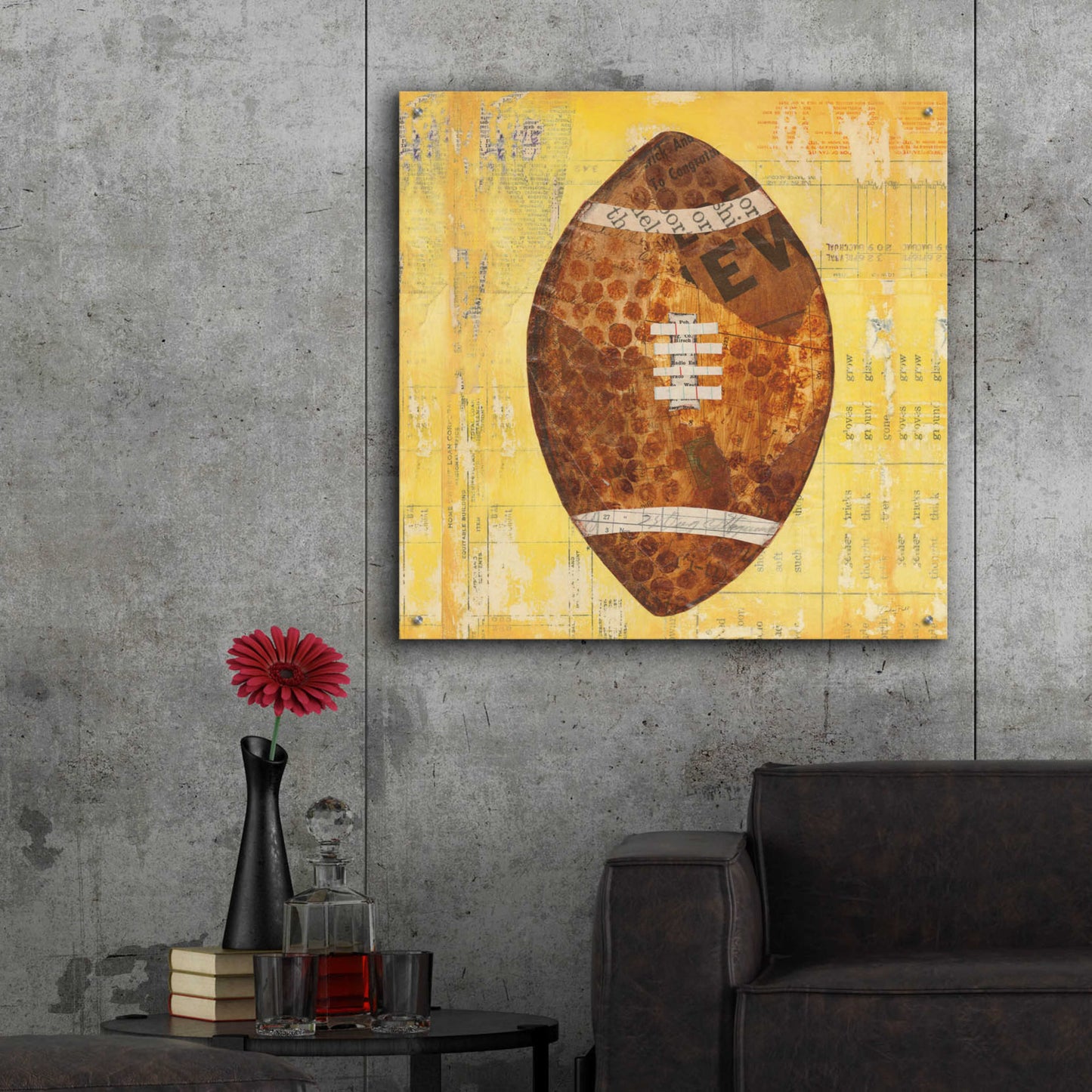 Epic Art 'Play Ball II' by Courtney Prahl, Acrylic Glass Wall Art,36x36