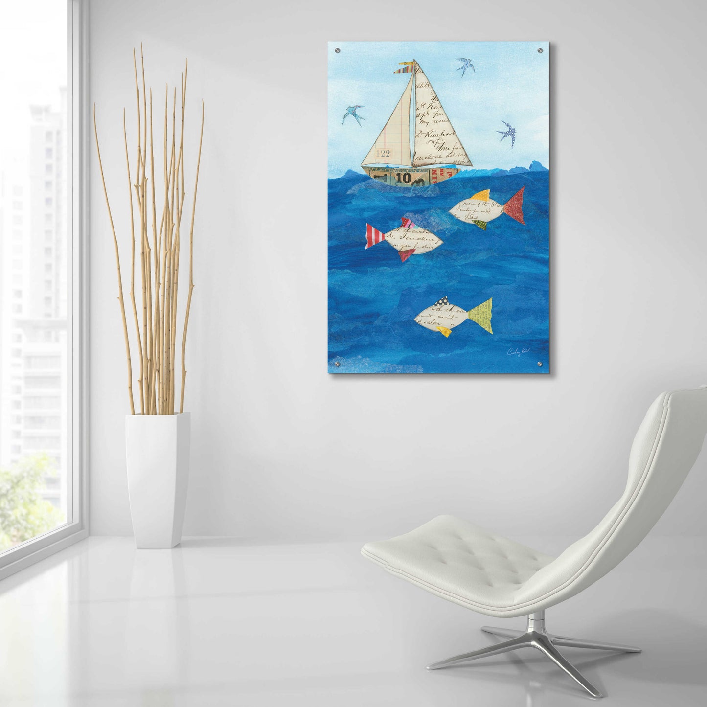 Epic Art 'Sailing Together I' by Courtney Prahl, Acrylic Glass Wall Art,24x36