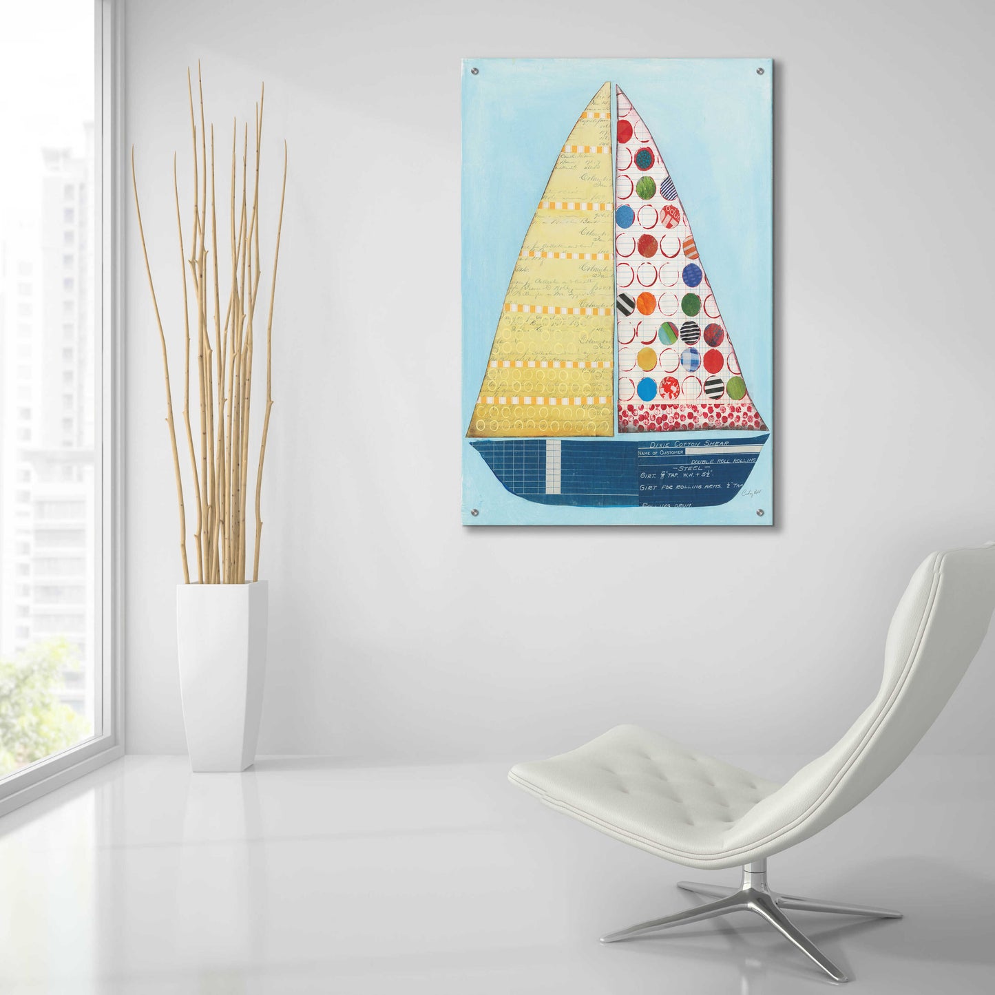 Epic Art 'Wind and Waves I' by Courtney Prahl, Acrylic Glass Wall Art,24x36