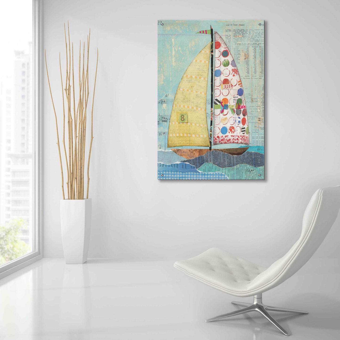 Epic Art 'At the Regatta I Sail' by Courtney Prahl, Acrylic Glass Wall Art,24x36