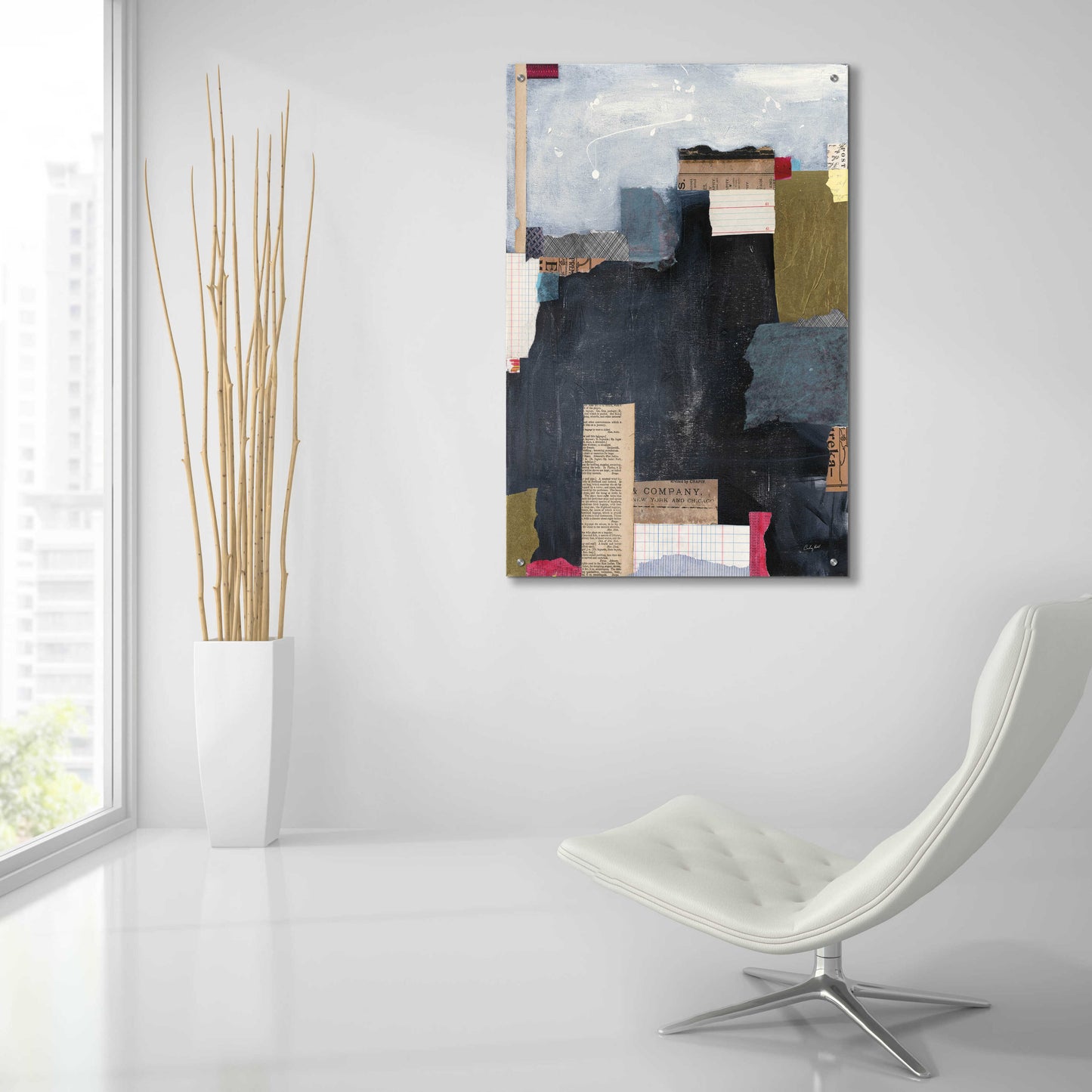 Epic Art 'Block Abstract II v2' by Courtney Prahl, Acrylic Glass Wall Art,24x36