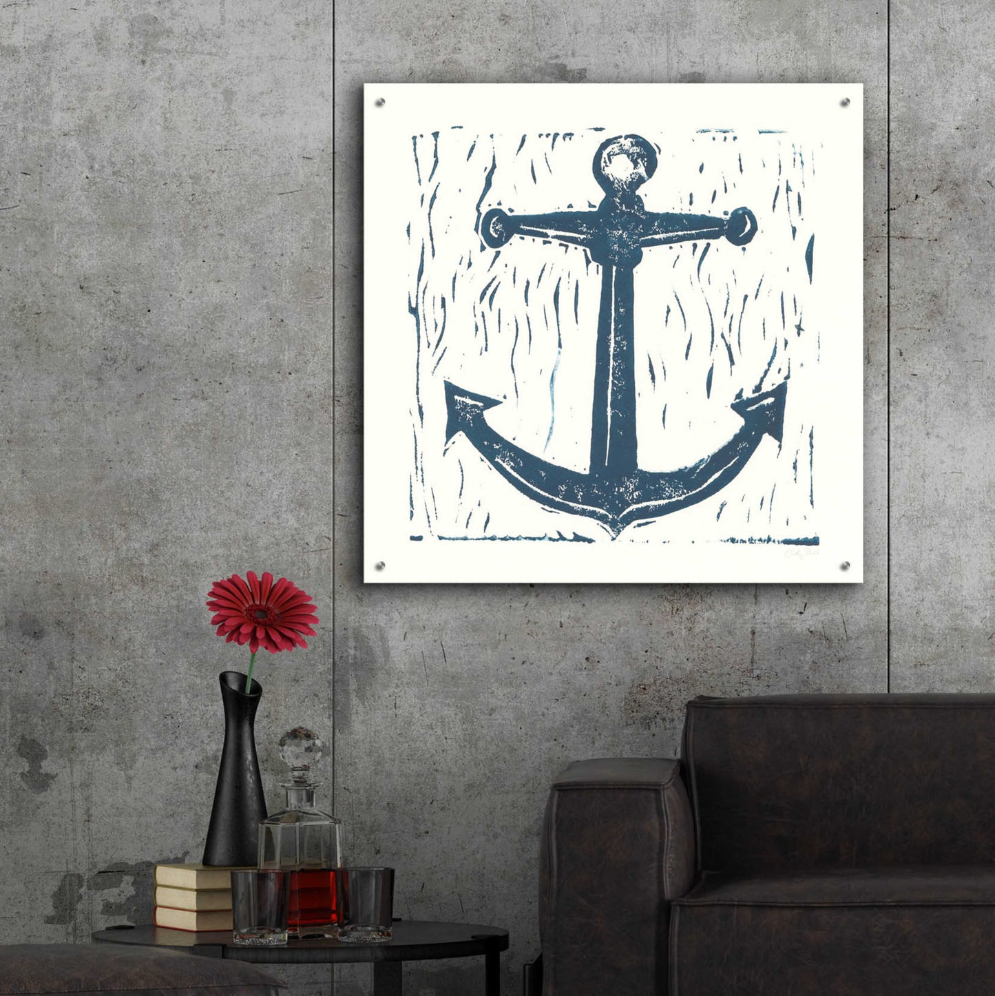 Epic Art 'Nautical Collage on White III' by Courtney Prahl, Acrylic Glass Wall Art,36x36