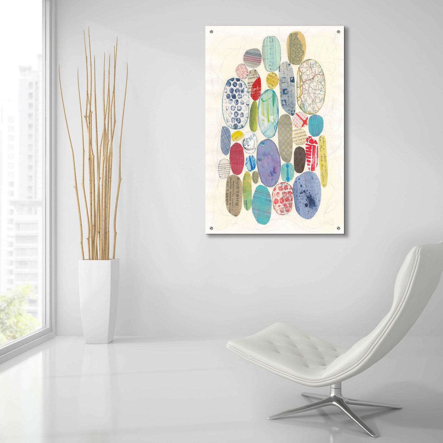 Epic Art 'Geometric Collage I' by Courtney Prahl, Acrylic Glass Wall Art,24x36