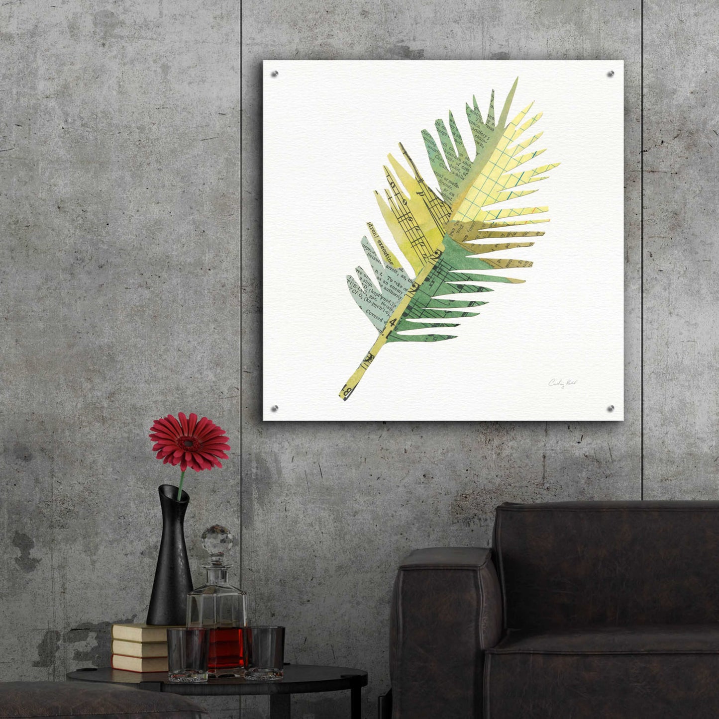 Epic Art 'Tropical Fun Palms I' by Courtney Prahl, Acrylic Glass Wall Art,36x36