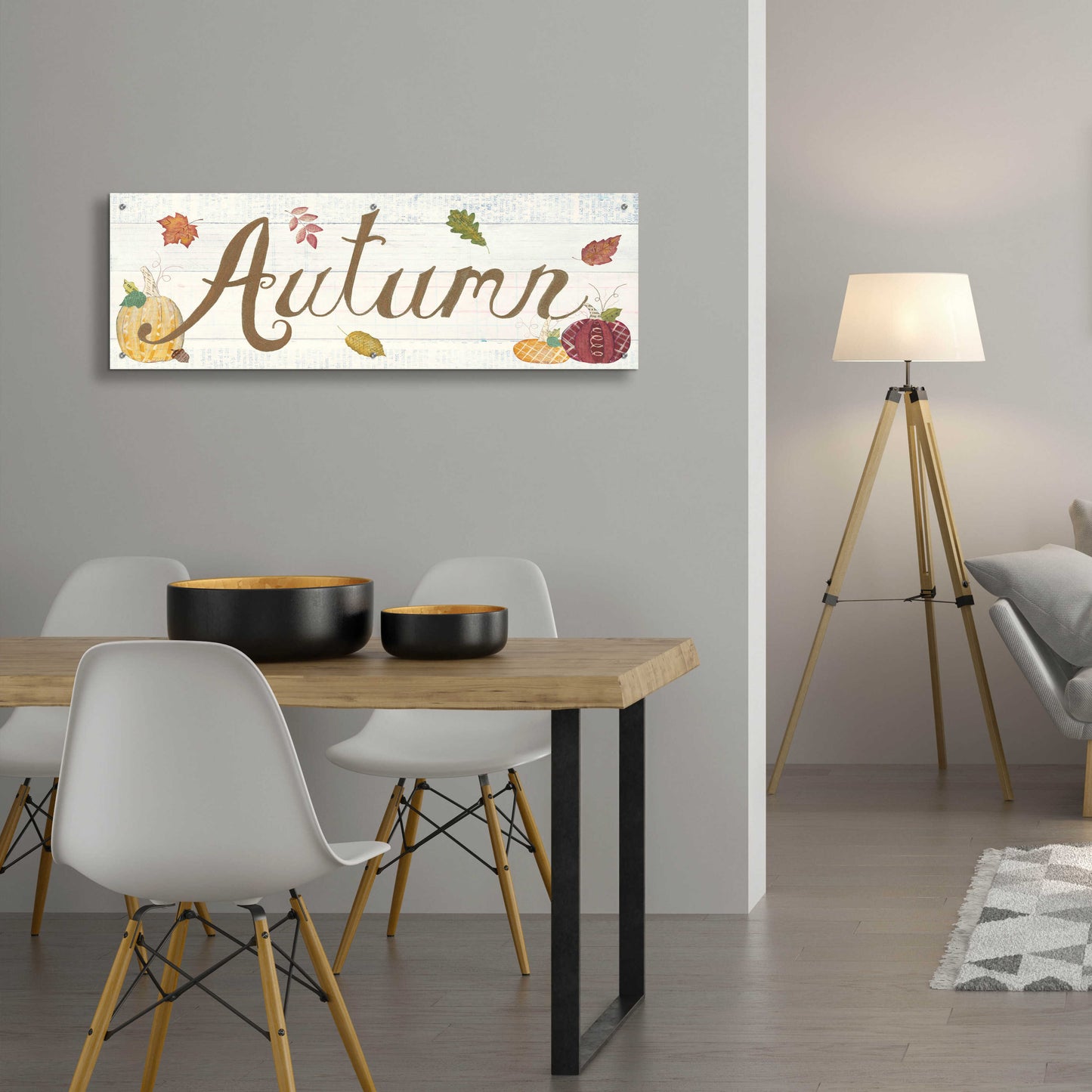 Epic Art 'Autumn Bounty IV' by Courtney Prahl, Acrylic Glass Wall Art,48x16