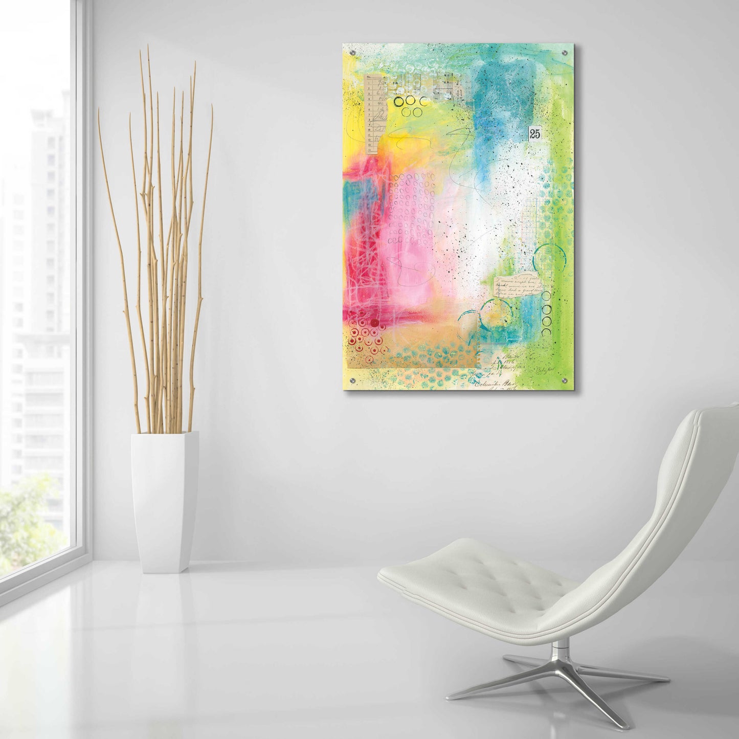 Epic Art 'Collage 25' by Courtney Prahl, Acrylic Glass Wall Art,24x36