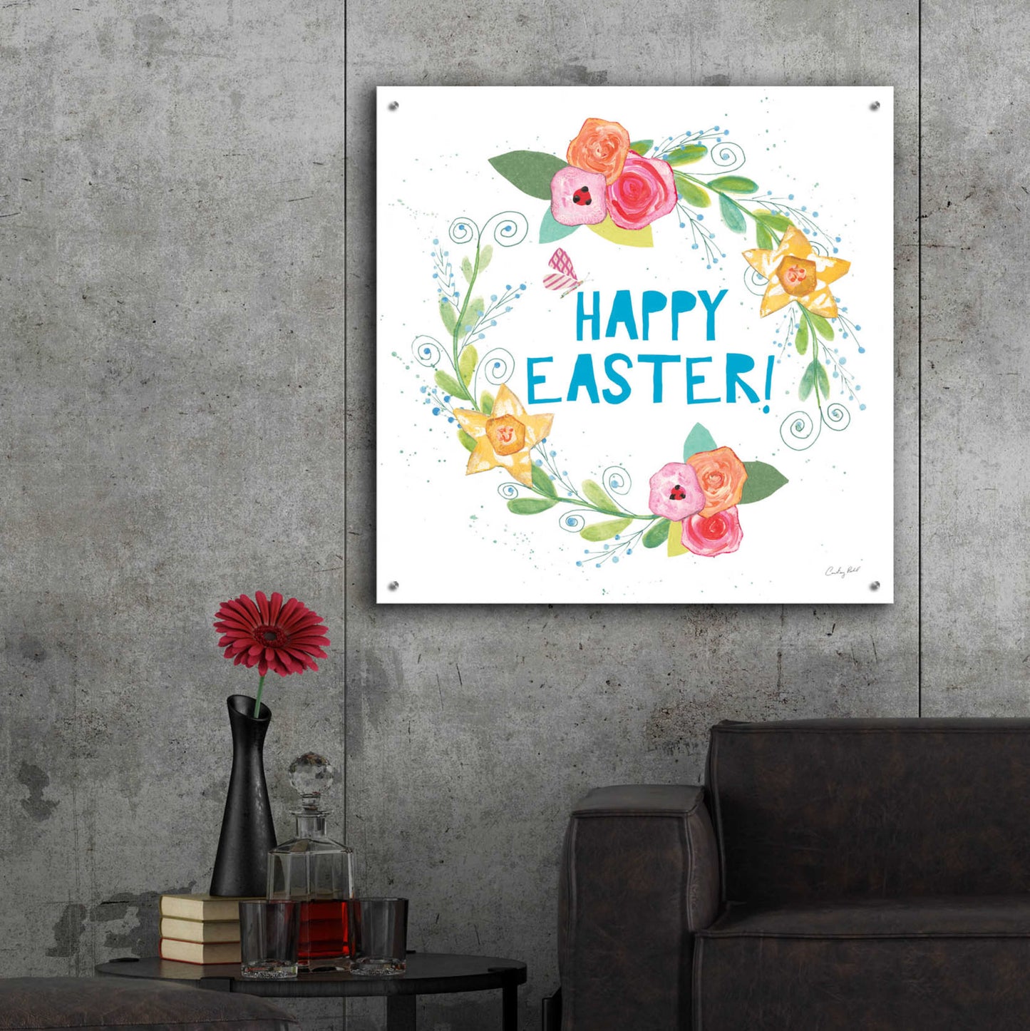 Epic Art 'Spring Has Sprung III by Courtney Prahl, Acrylic Glass Wall Art,36x36