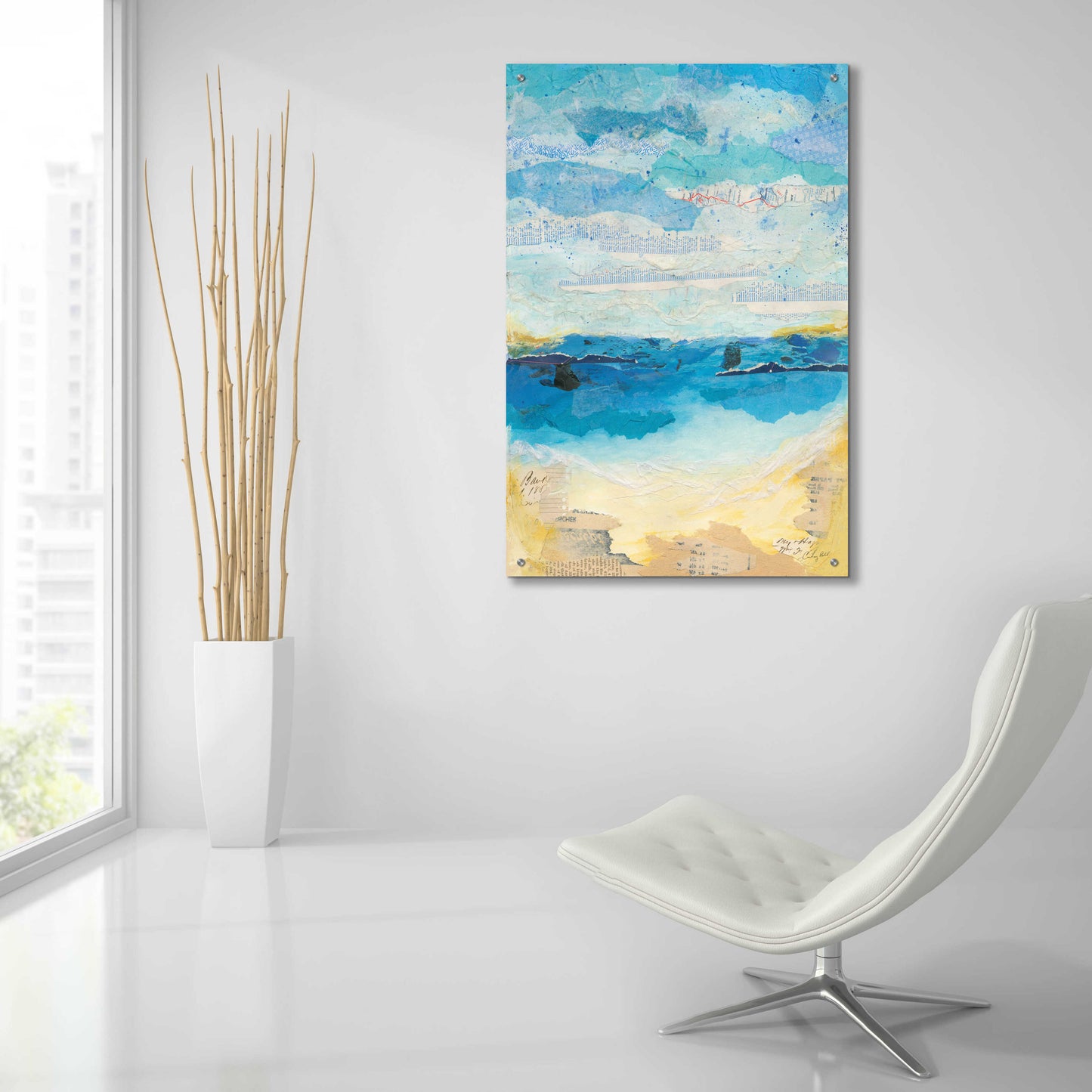 Epic Art 'Abstract Coastal III by Courtney Prahl, Acrylic Glass Wall Art,24x36