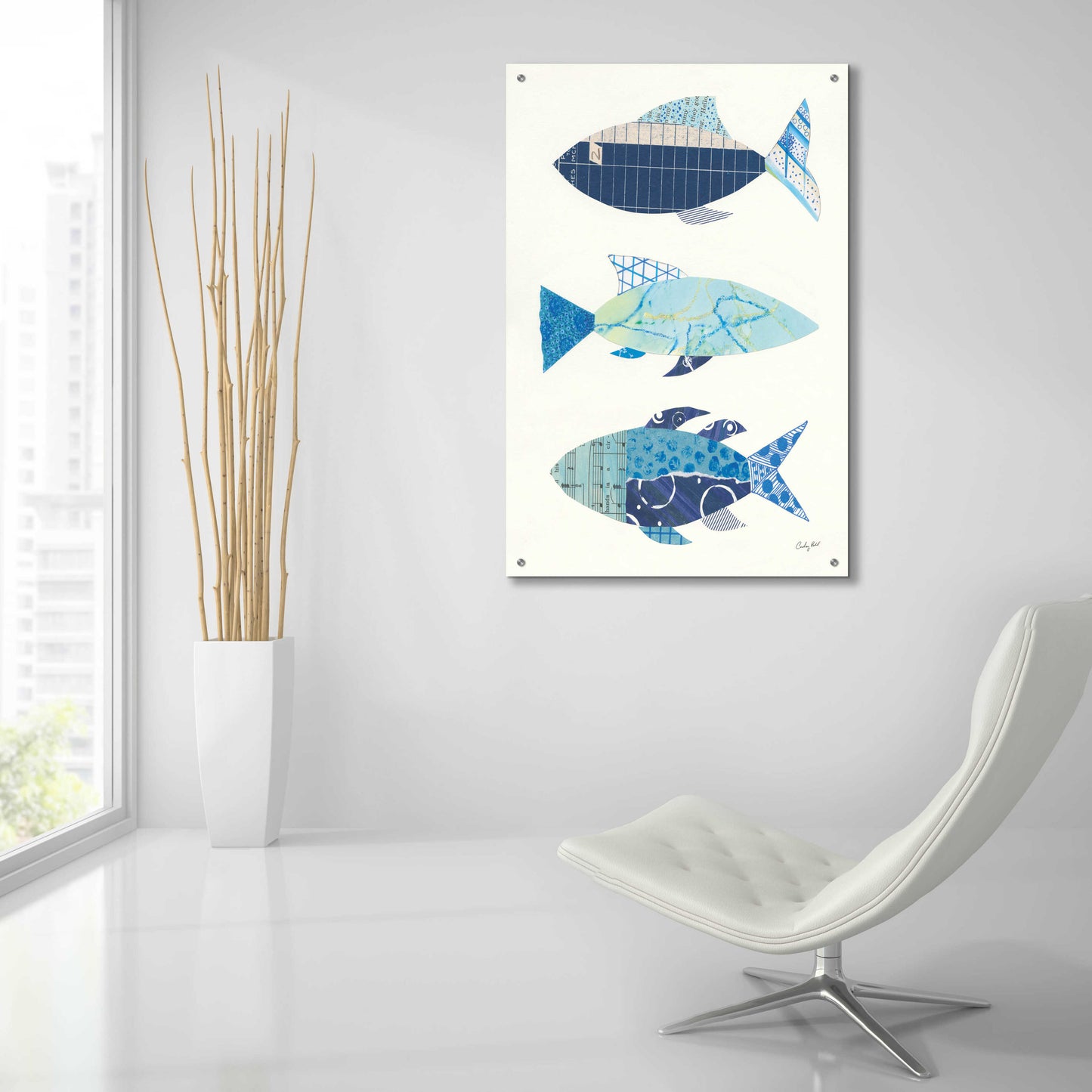 Epic Art 'Go With the Flow IV by Courtney Prahl, Acrylic Glass Wall Art,24x36
