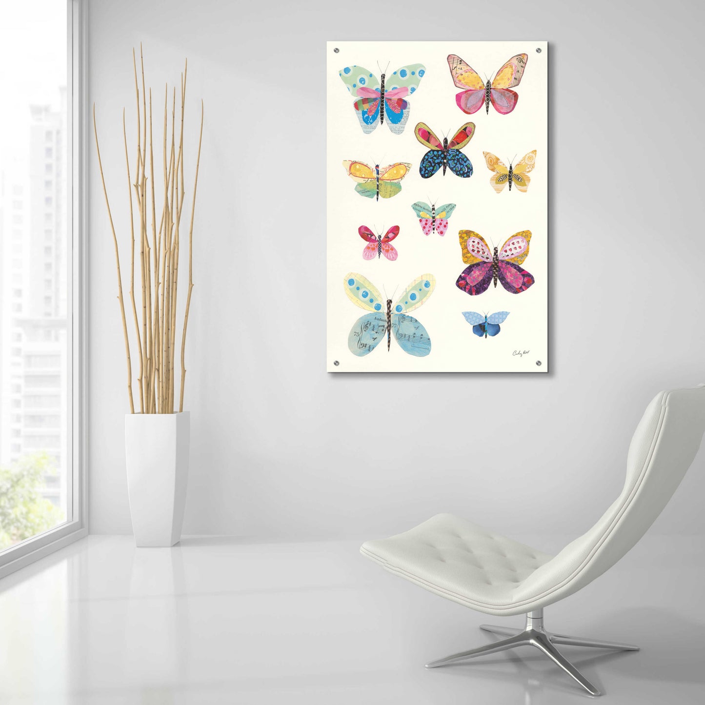 Epic Art 'Butterfly Charts I by Courtney Prahl, Acrylic Glass Wall Art,24x36