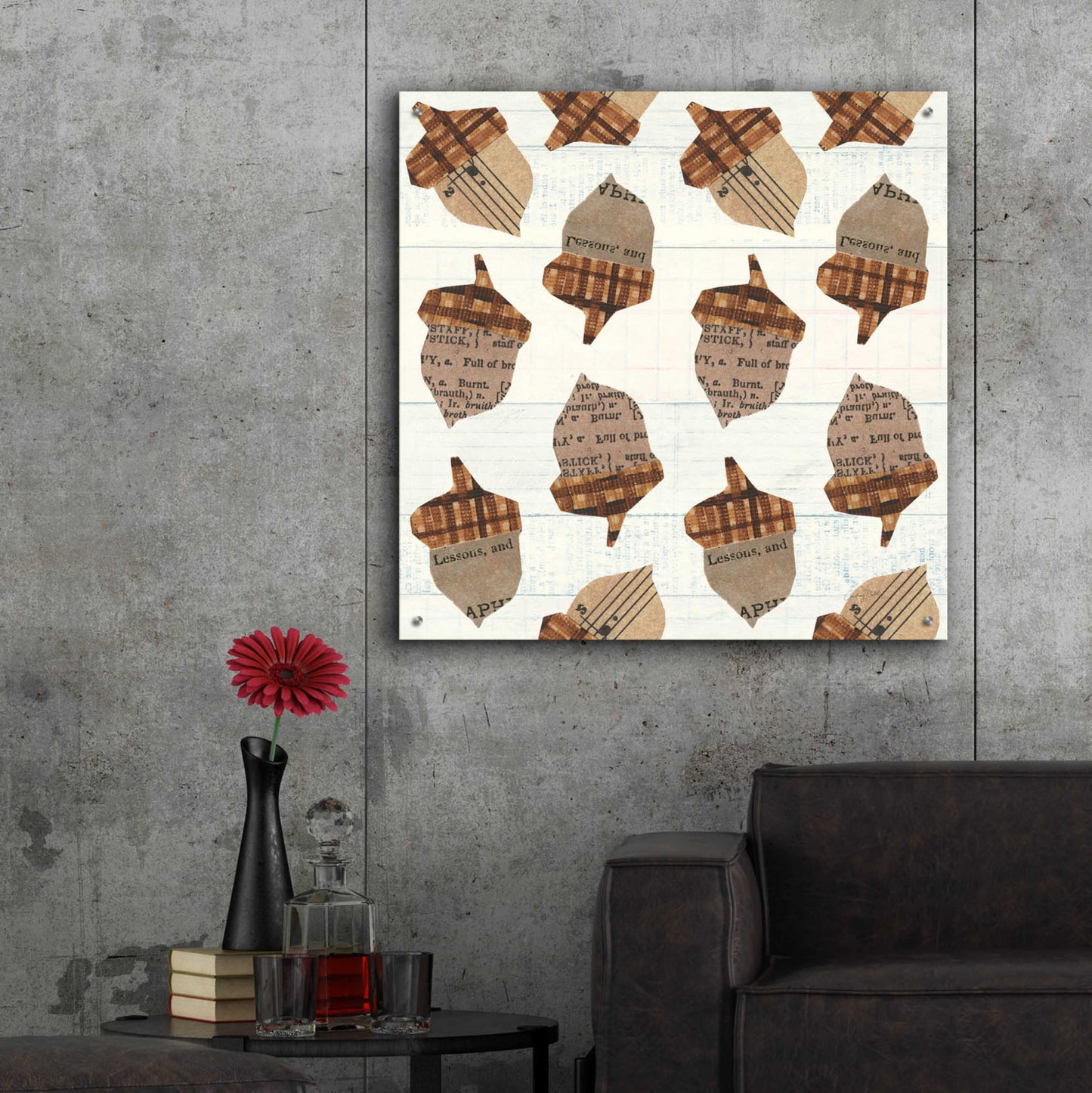 Epic Art 'Autumn Bounty Pattern II by Courtney Prahl, Acrylic Glass Wall Art,36x36