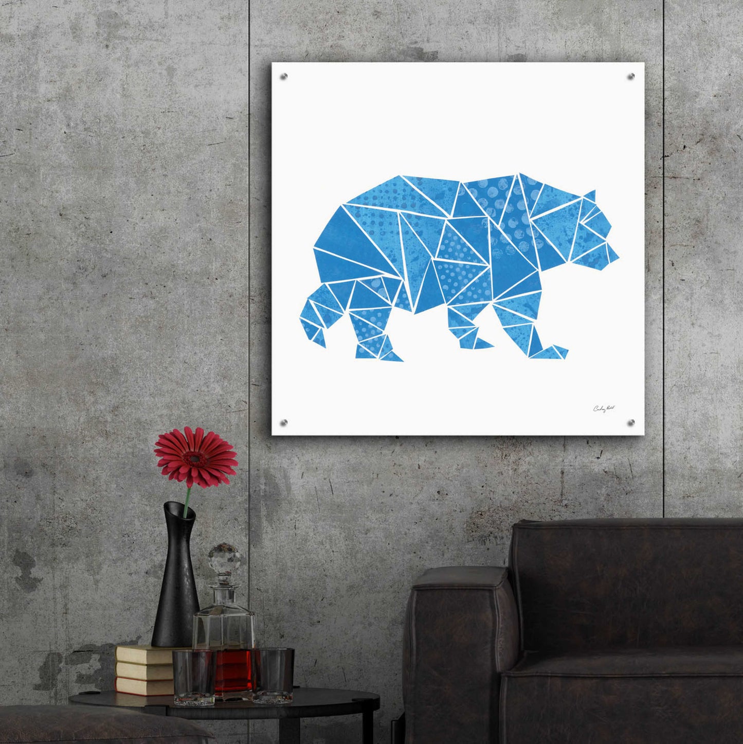 Epic Art 'Geometric Animal I by Courtney Prahl, Acrylic Glass Wall Art,36x36