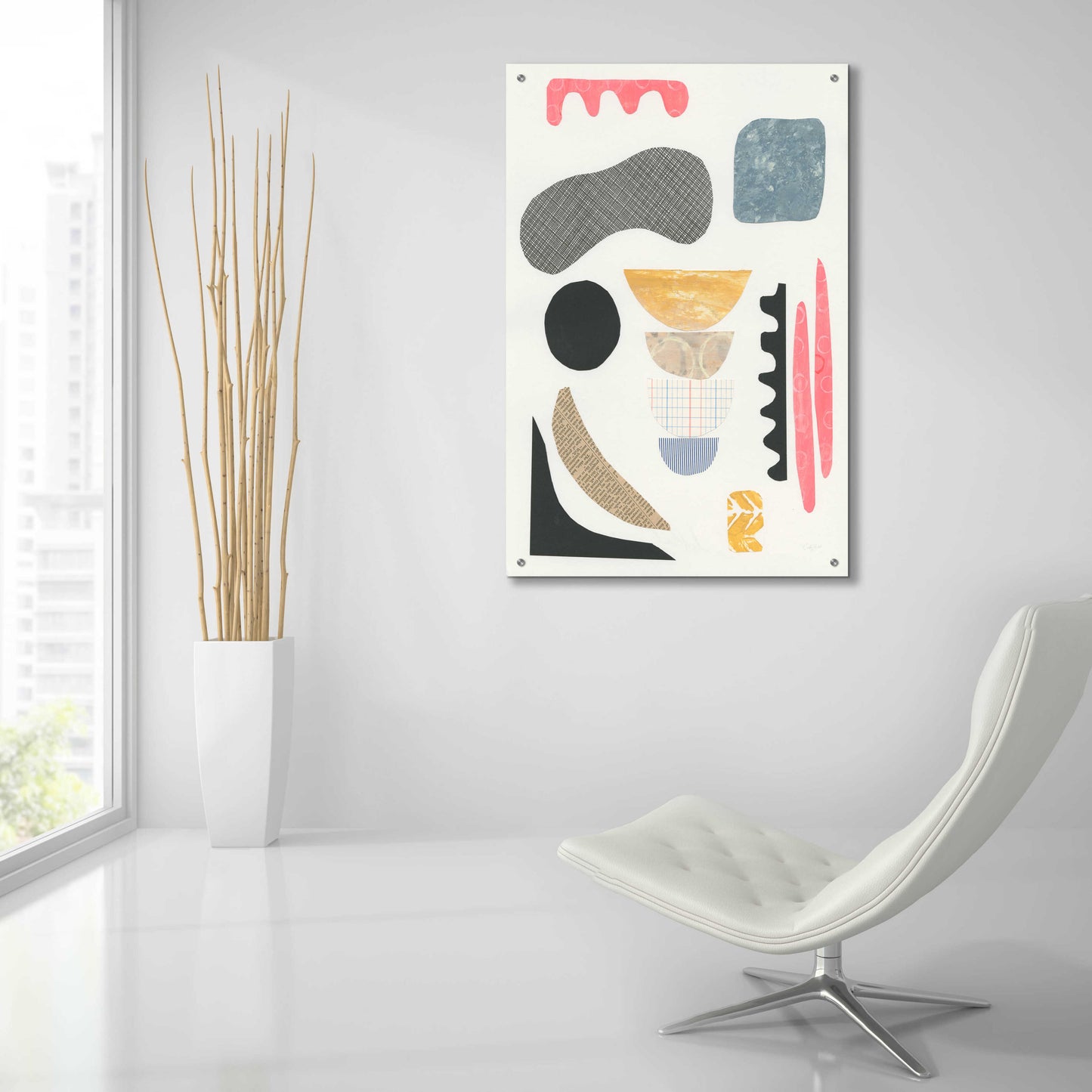 Epic Art 'Mixed Shapes I by Courtney Prahl, Acrylic Glass Wall Art,24x36