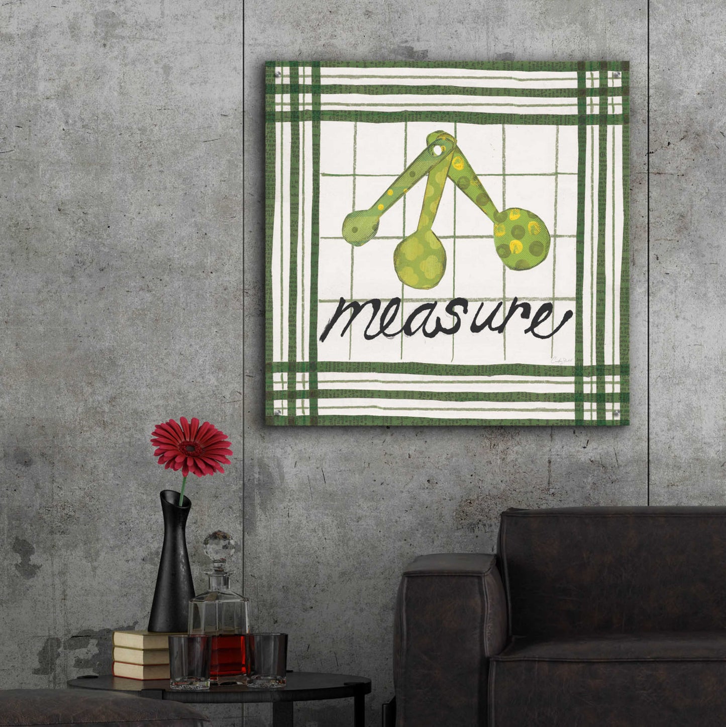 Epic Art 'Cool Kitchen Measure by Courtney Prahl, Acrylic Glass Wall Art,36x36