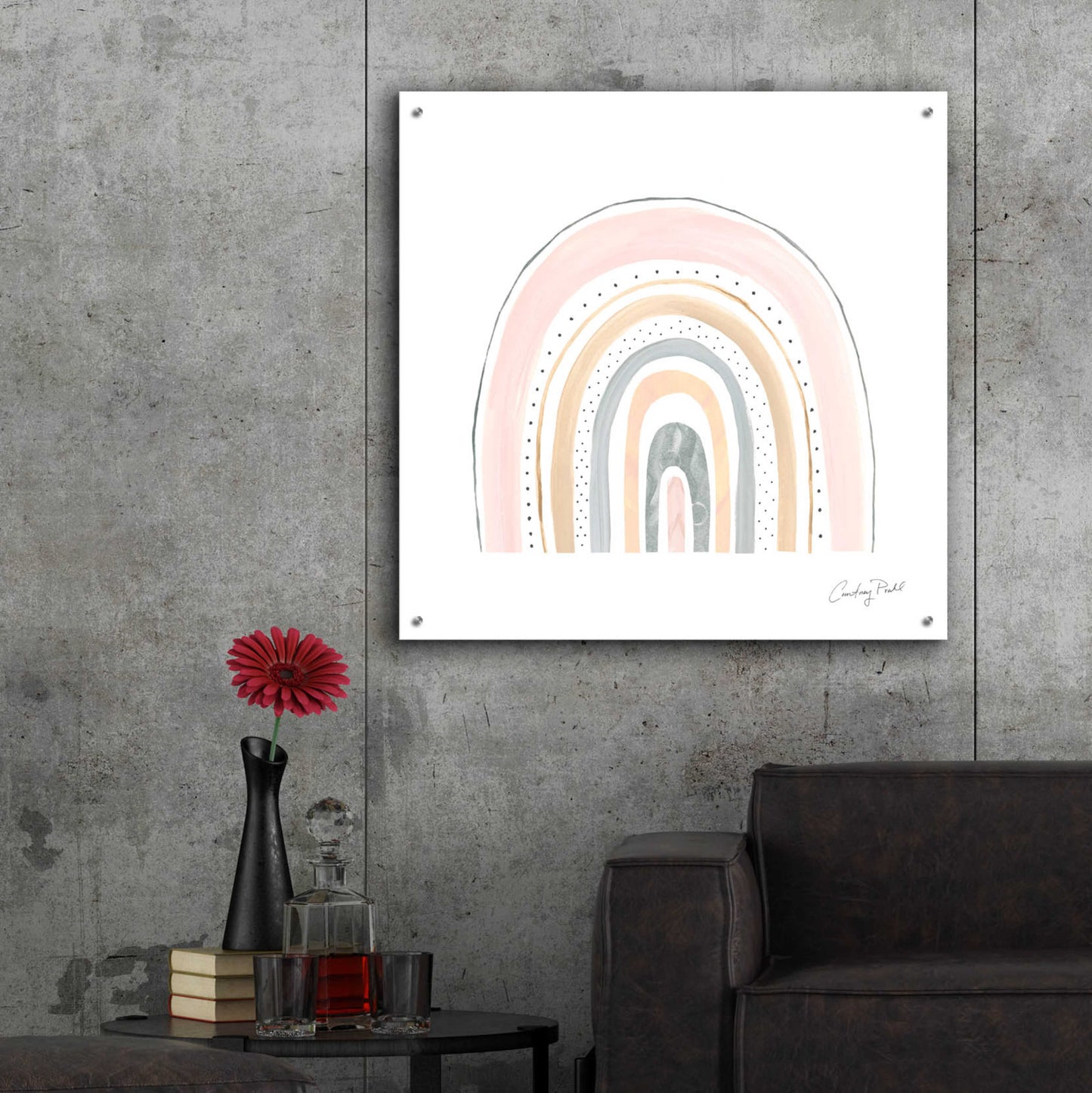 Epic Art 'Boho Rainbow VIII by Courtney Prahl, Acrylic Glass Wall Art,36x36