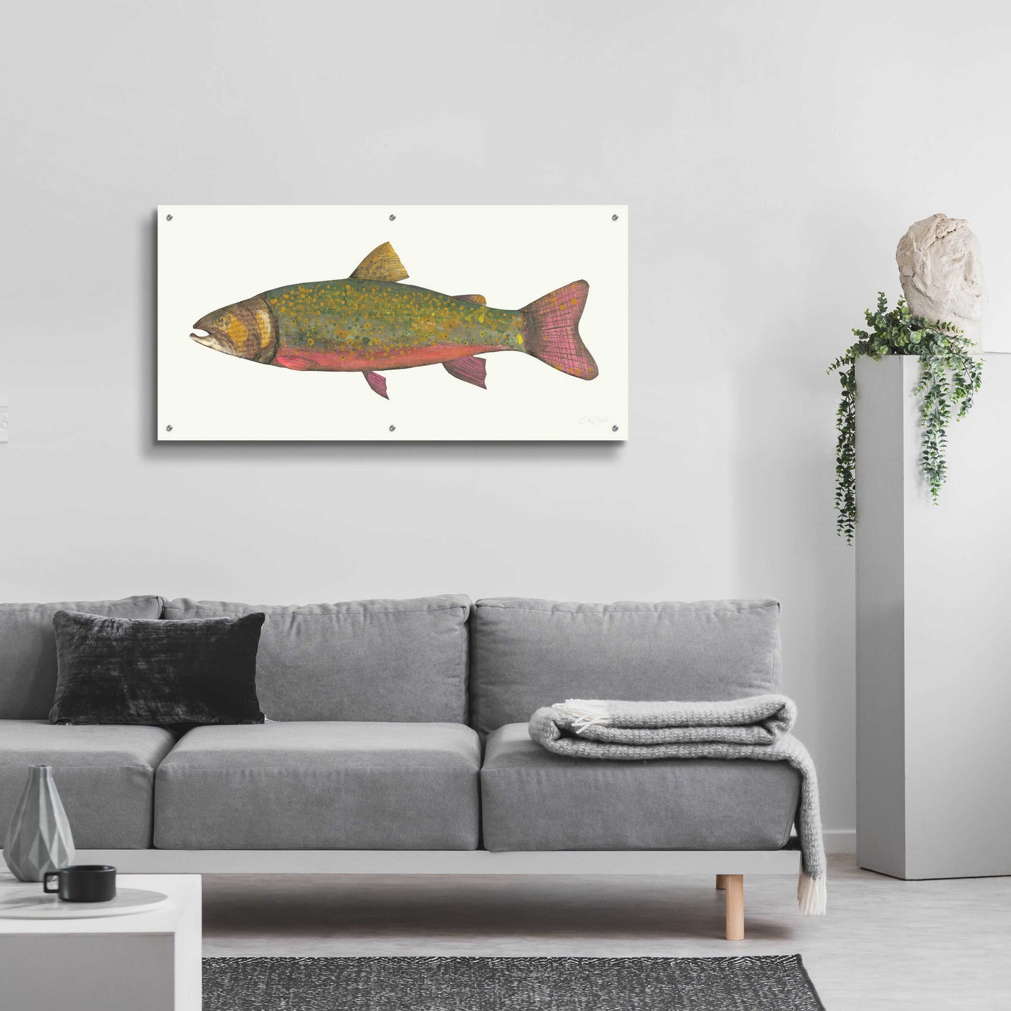 Epic Art 'Angling in the Stream II by Courtney Prahl, Acrylic Glass Wall Art,48x24