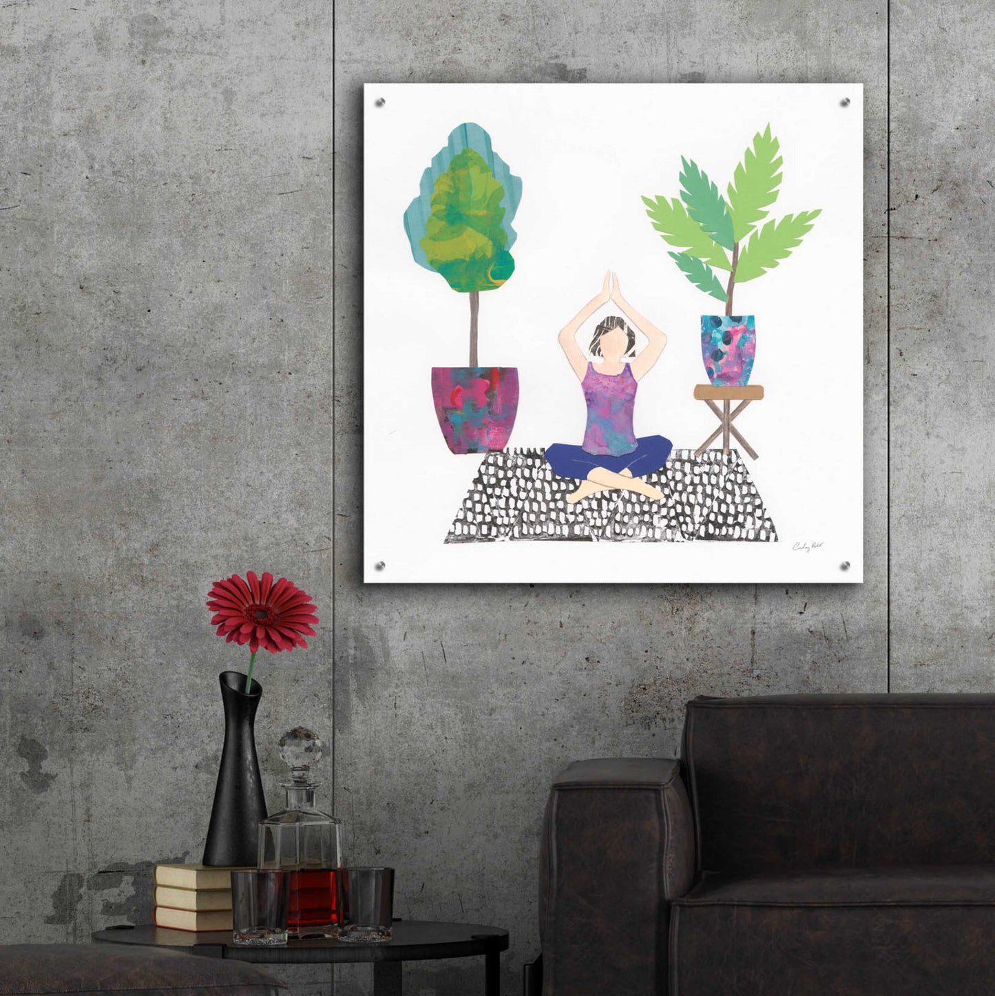 Epic Art 'Namaste II by Courtney Prahl, Acrylic Glass Wall Art,36x36