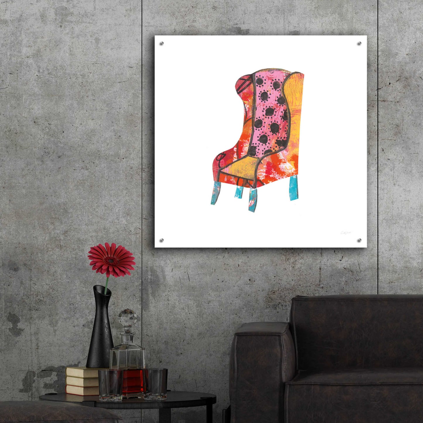Epic Art 'Mod Chairs IV by Courtney Prahl, Acrylic Glass Wall Art,36x36