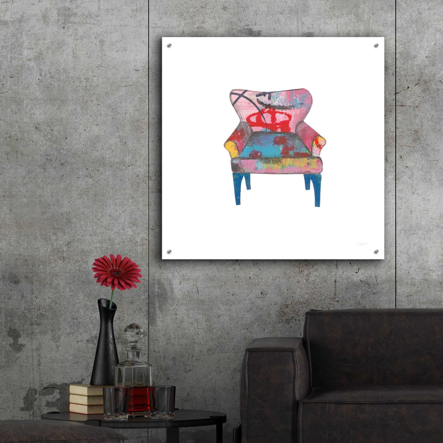 Epic Art 'Mod Chairs VIII by Courtney Prahl, Acrylic Glass Wall Art,36x36