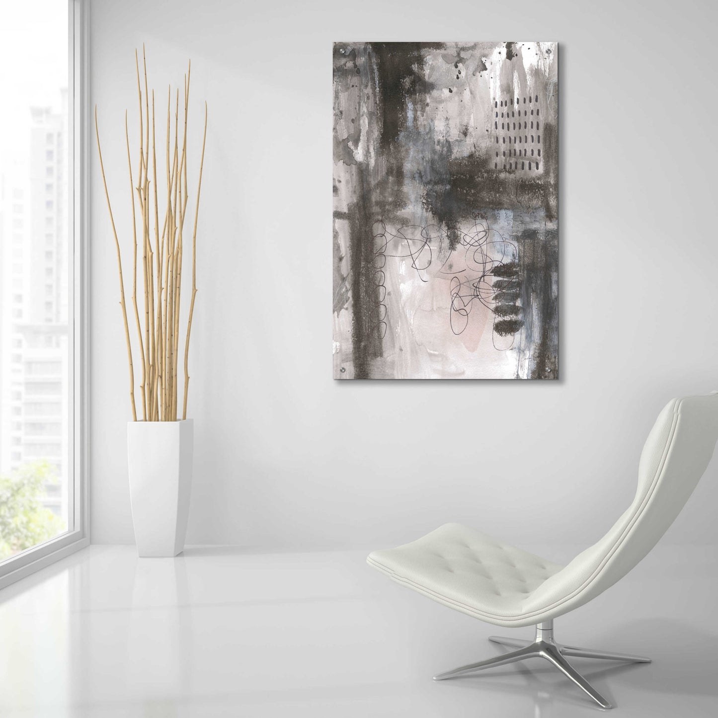 Epic Art 'Gray Matter II by Courtney Prahl, Acrylic Glass Wall Art,24x36