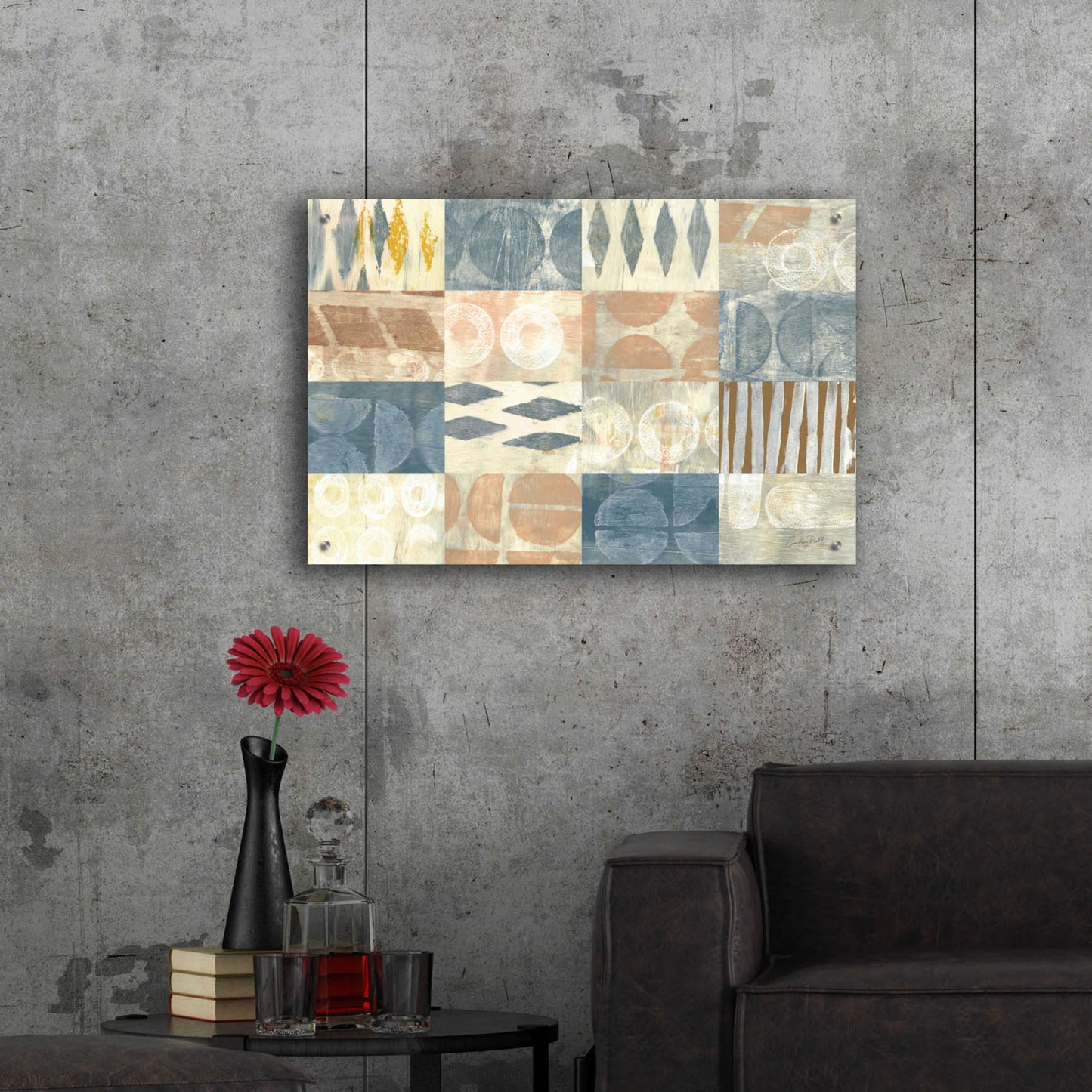 Epic Art 'Neutral Blocks by Courtney Prahl, Acrylic Glass Wall Art,36x24