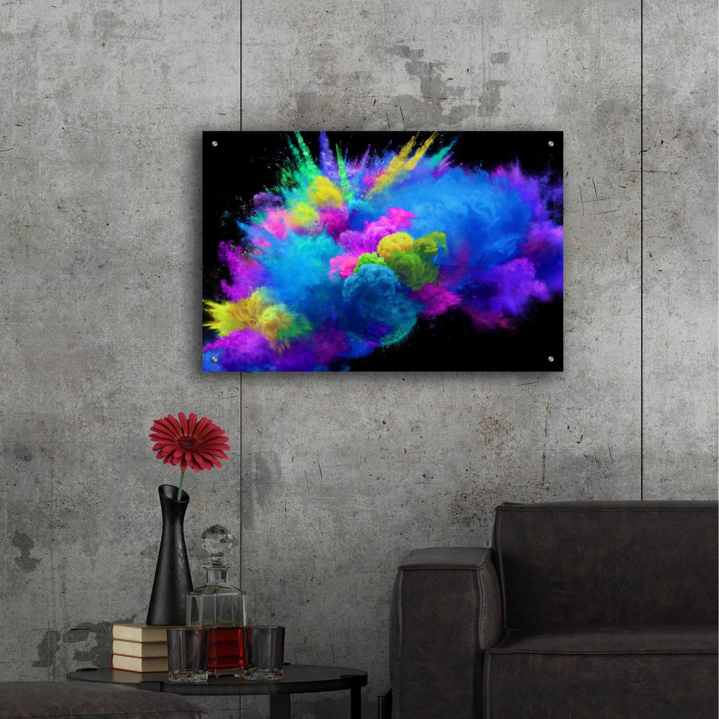 Epic Art 'Colorful Avalanche' by Epic Portfolio, Acrylic Glass Wall Art,36x24