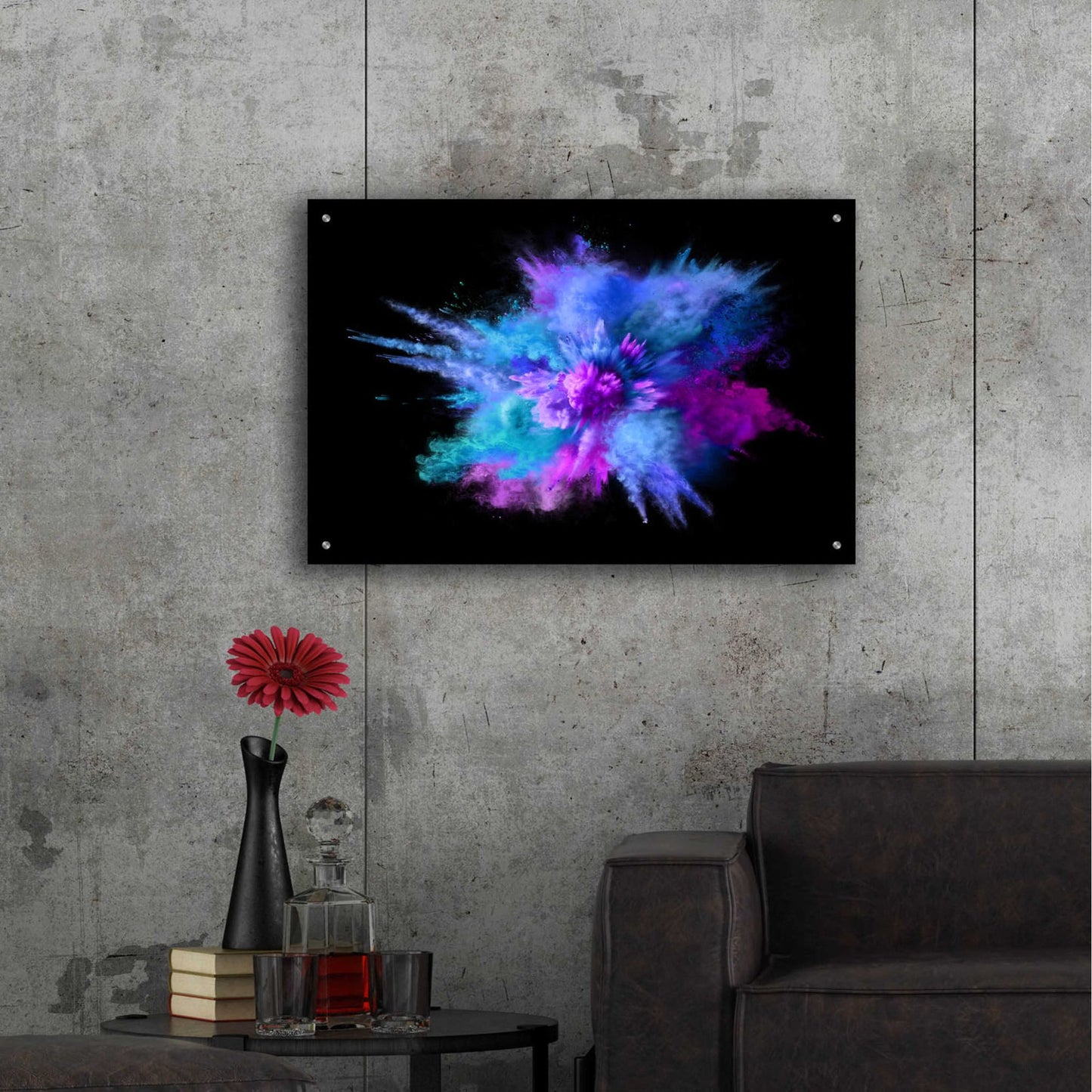 Epic Art 'Colorful Big Bang' by Epic Portfolio, Acrylic Glass Wall Art,36x24