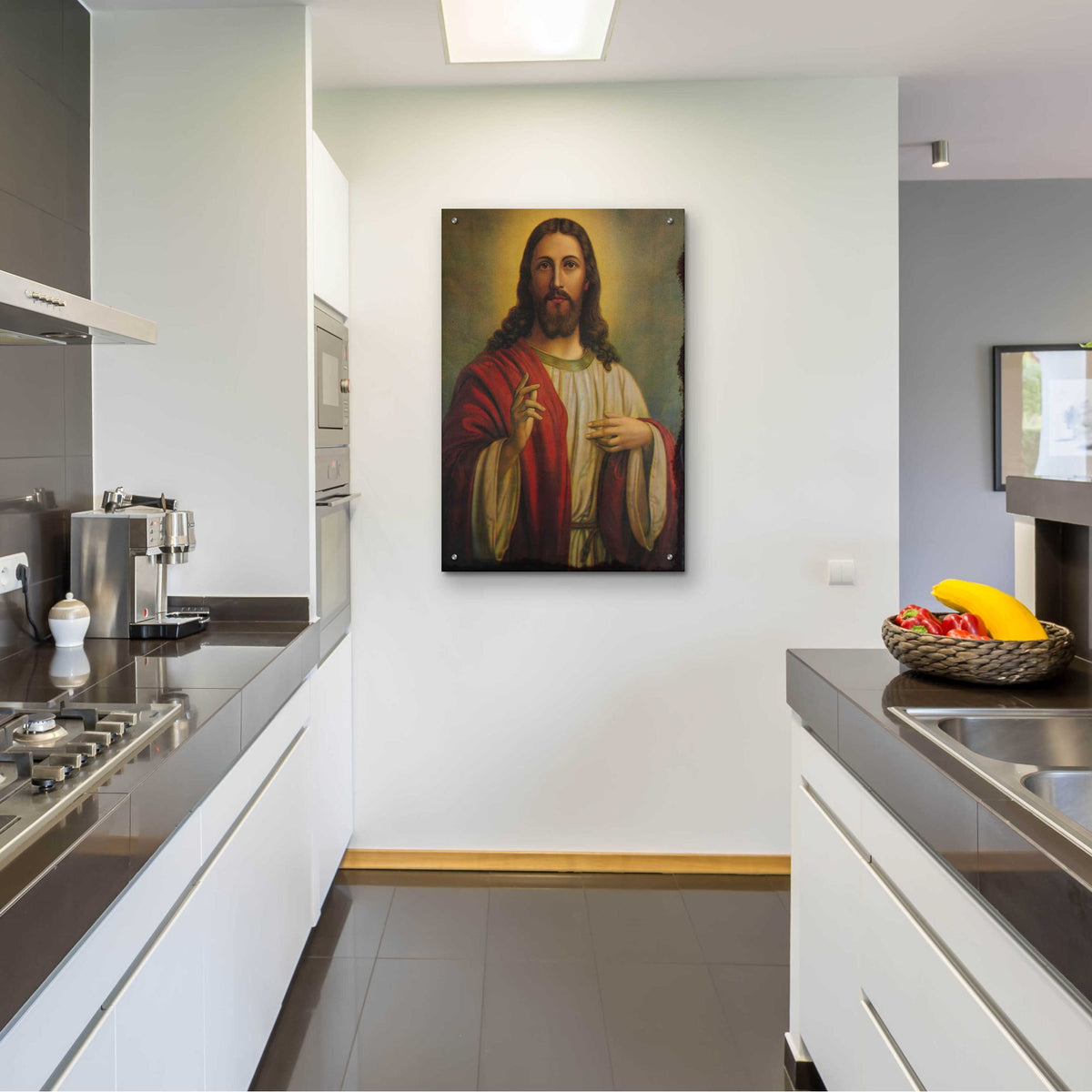 Epic Art 'Jesus' by Epic Portfolio, Acrylic Glass Wall Art,24x36