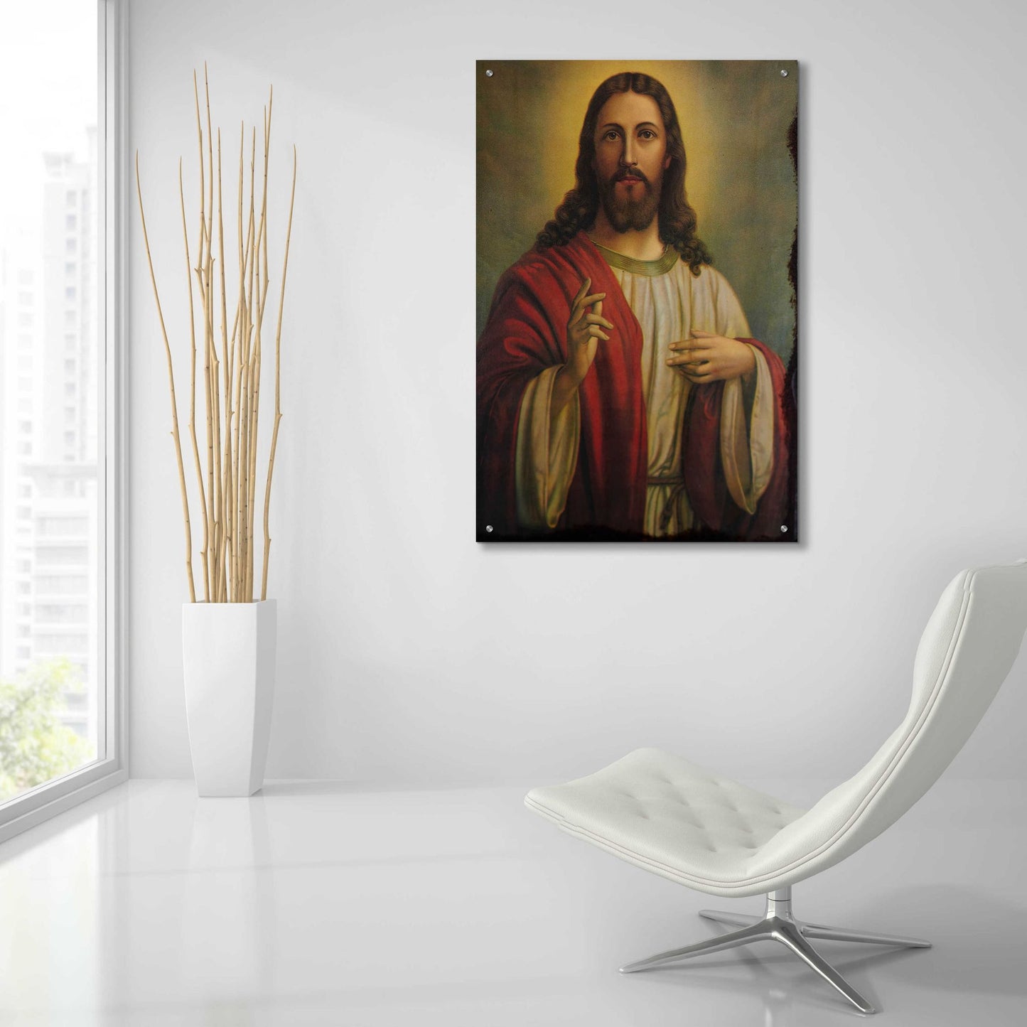 Epic Art 'Jesus' by Epic Portfolio, Acrylic Glass Wall Art,24x36