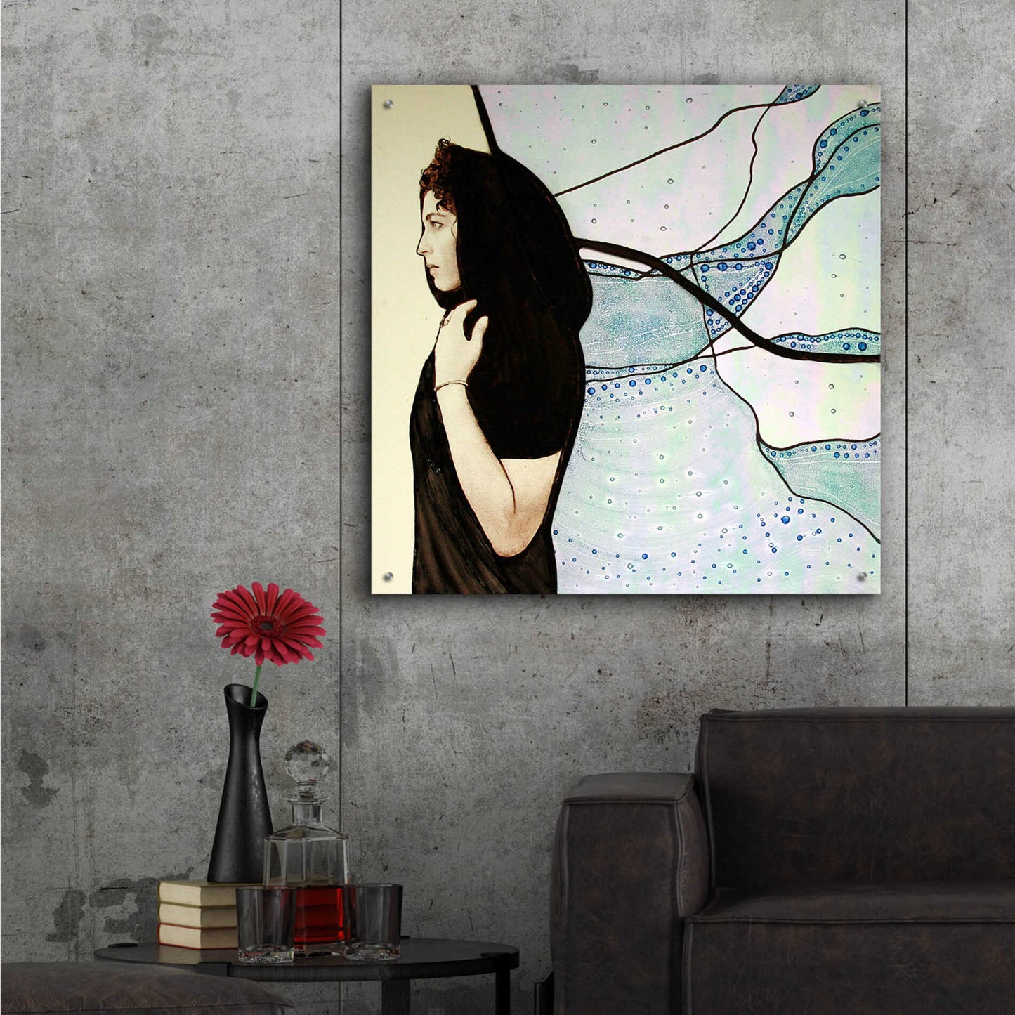 Epic Art 'Remembrance' by Rita Shimelfarb, Acrylic Glass Wall Art,36x36