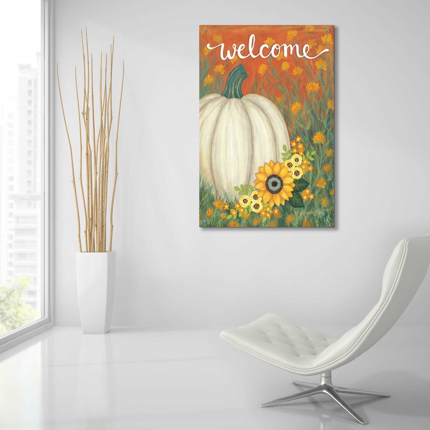 Epic Art 'Pumpkin Patch' by Annie LaPoint, Acrylic Glass Wall Art,24x36