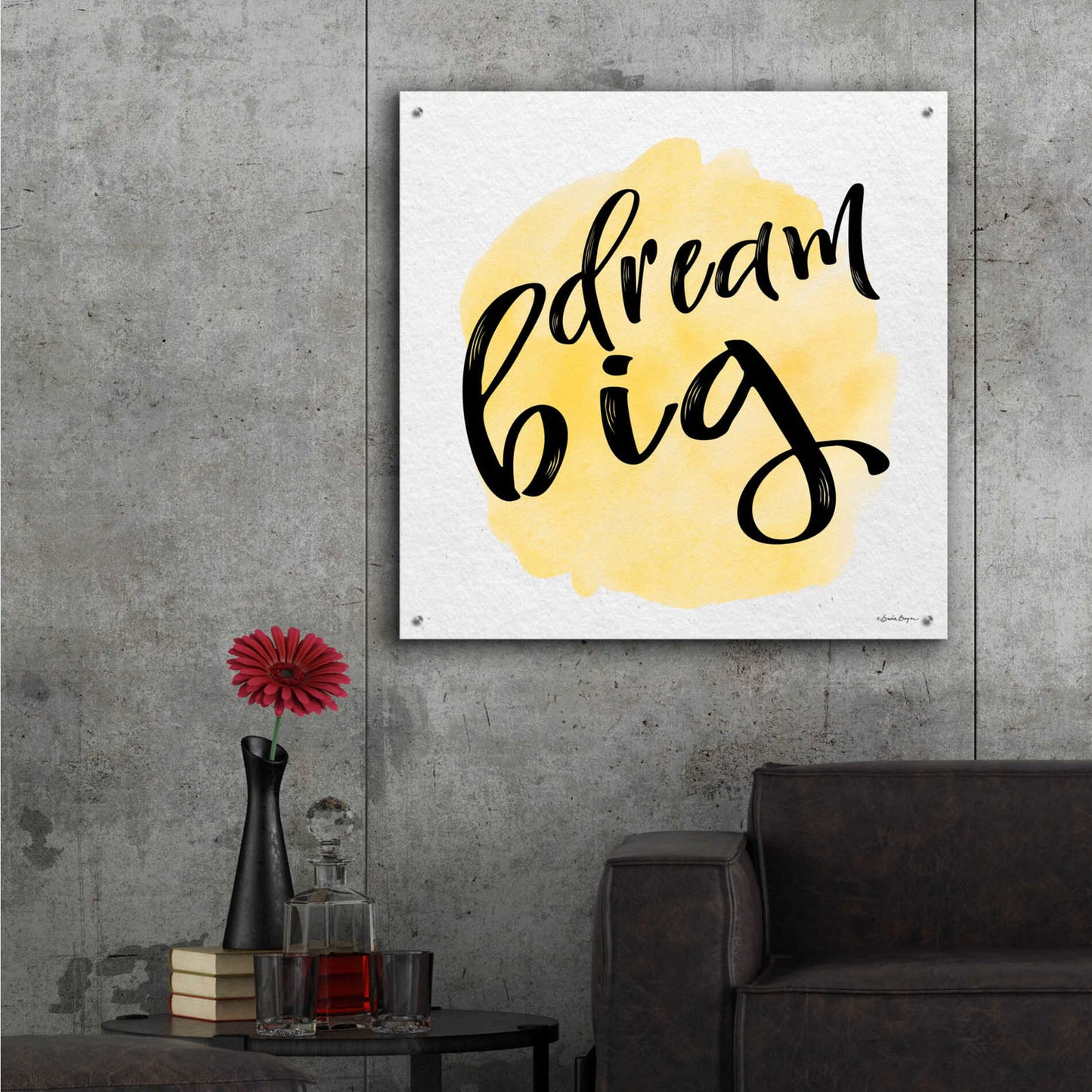 Epic Art 'Dream Big' by Susie Boyer, Acrylic Glass Wall Art,36x36