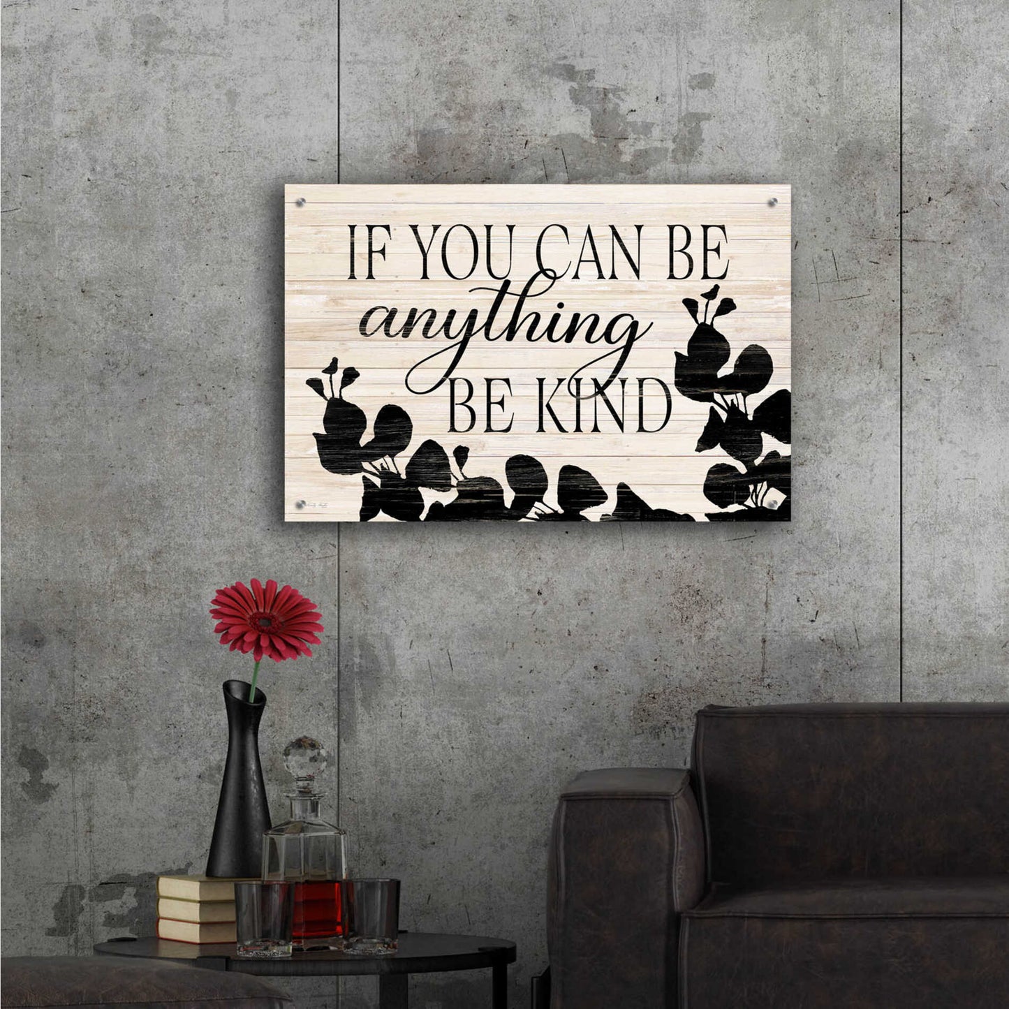 Epic Art 'Be Anything, Be Kind' by Cindy Jacobs, Acrylic Glass Wall Art,36x24