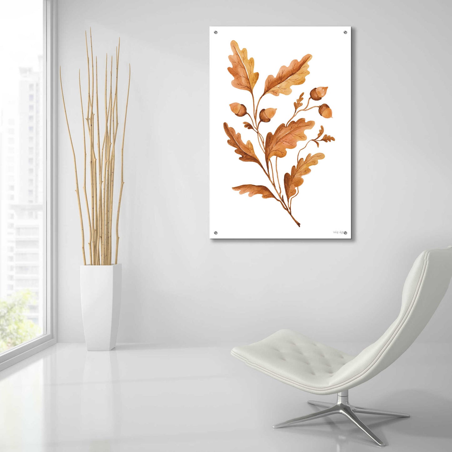 Epic Art 'Fall Leaf Stem I' by Cindy Jacobs, Acrylic Glass Wall Art,24x36