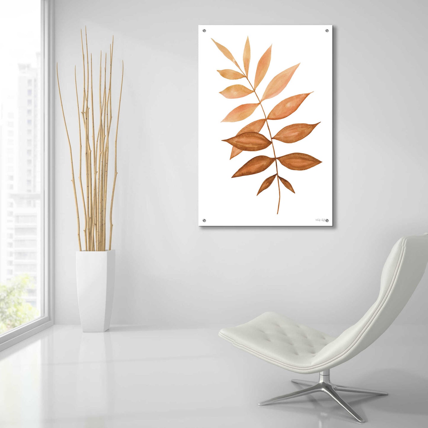 Epic Art 'Fall Leaf Stem II' by Cindy Jacobs, Acrylic Glass Wall Art,24x36