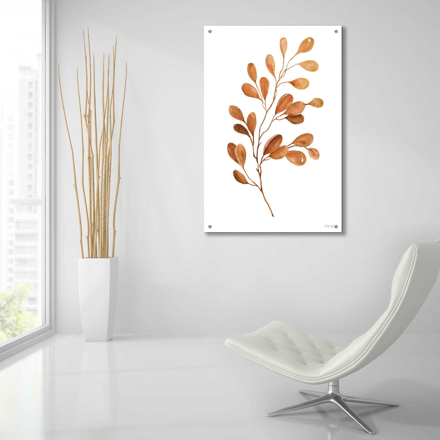 Epic Art 'Fall Leaf Stem III' by Cindy Jacobs, Acrylic Glass Wall Art,24x36