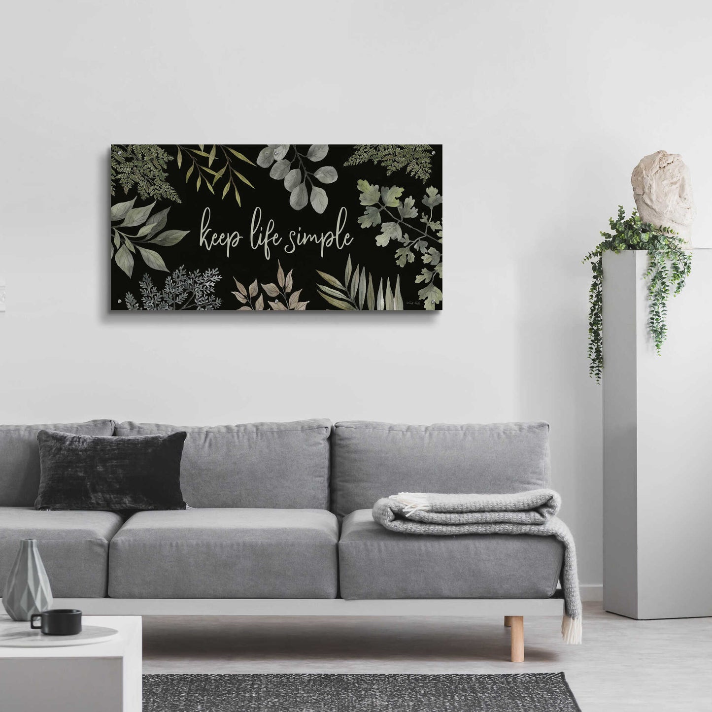 Epic Art 'Keep Life Simple' by Cindy Jacobs, Acrylic Glass Wall Art,48x24