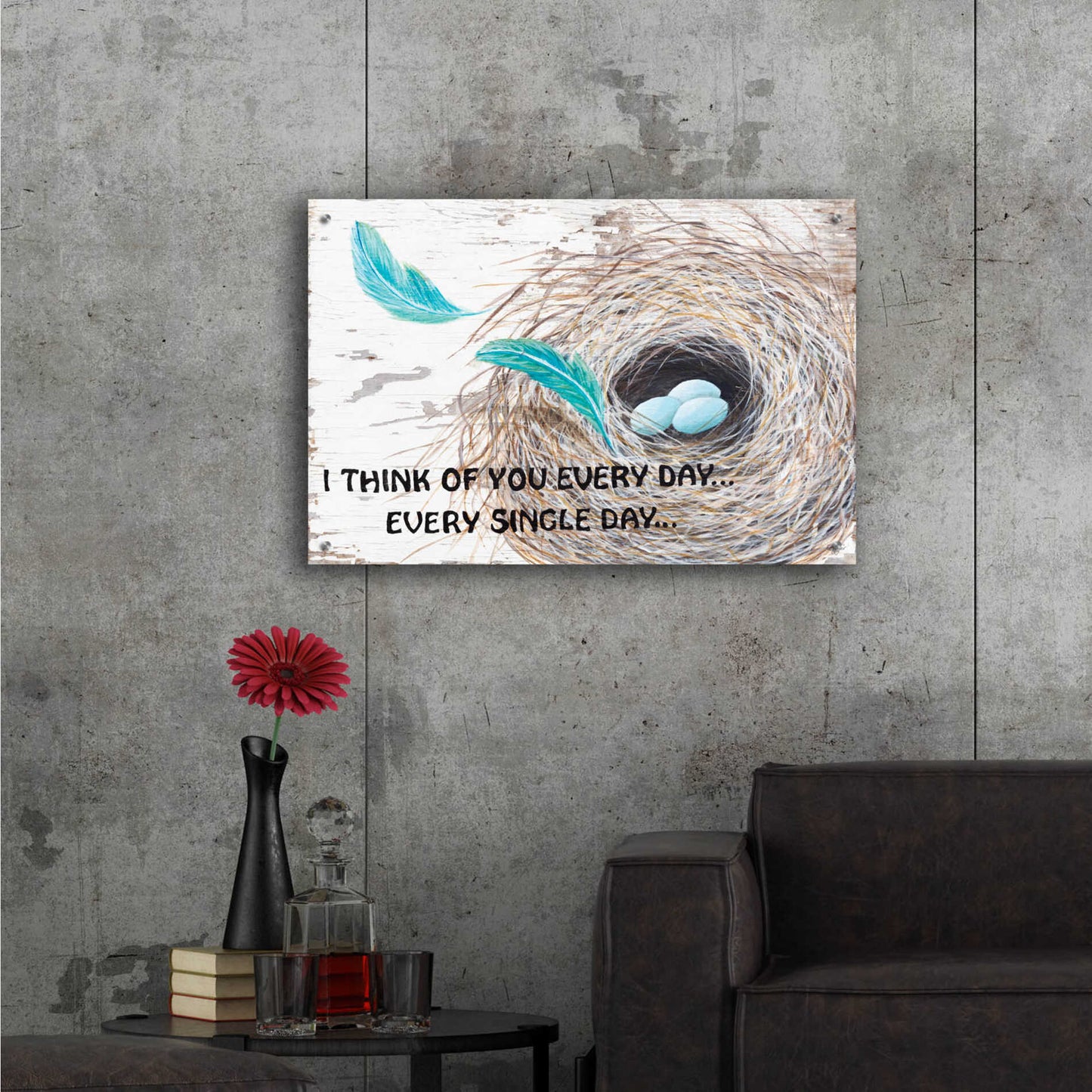 Epic Art 'I Think of You ' by Diane Fifer, Acrylic Glass Wall Art,36x24