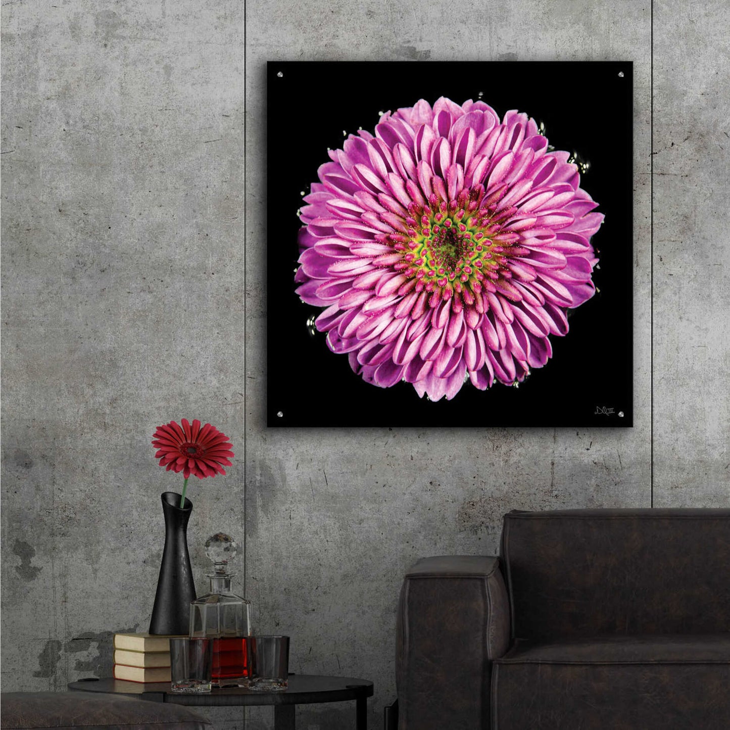 Epic Art 'Purple Gradient' by Donnie Quillen, Acrylic Glass Wall Art,36x36