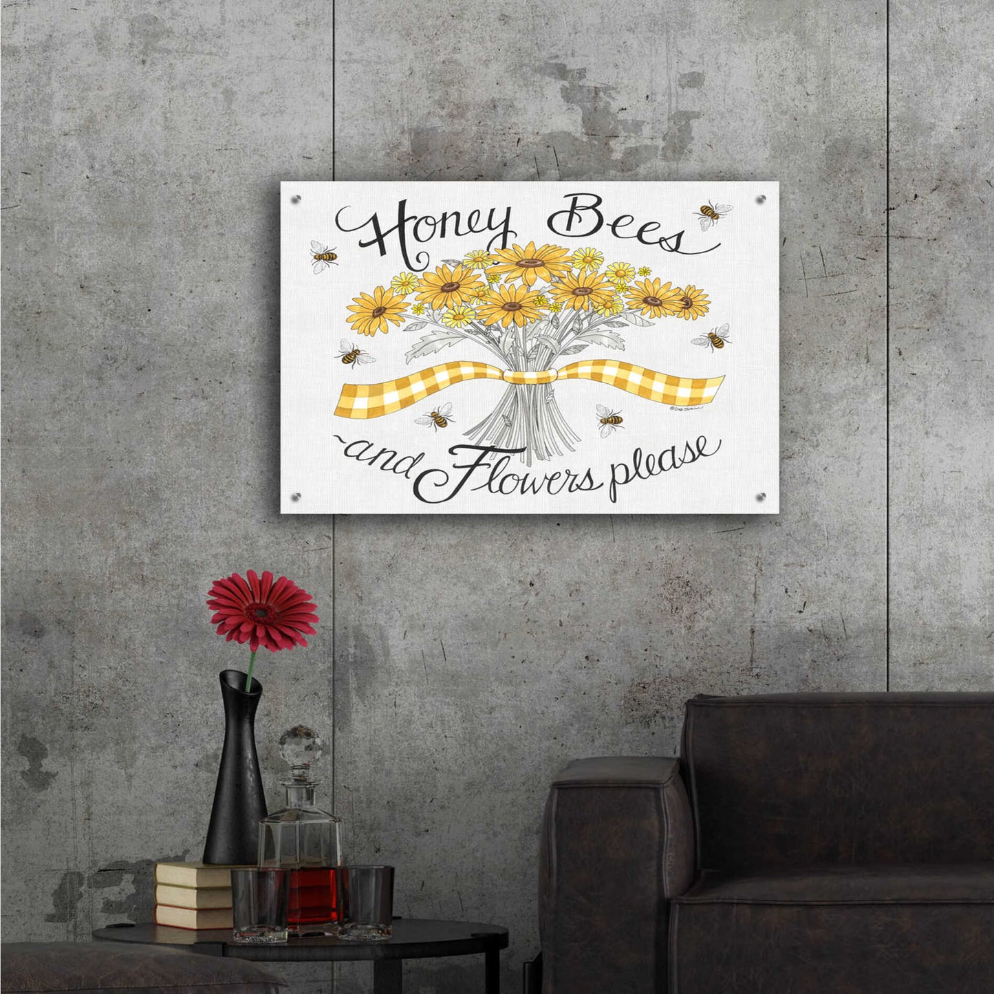 Epic Art 'Flowers Please' by Deb Strain, Acrylic Glass Wall Art,36x24