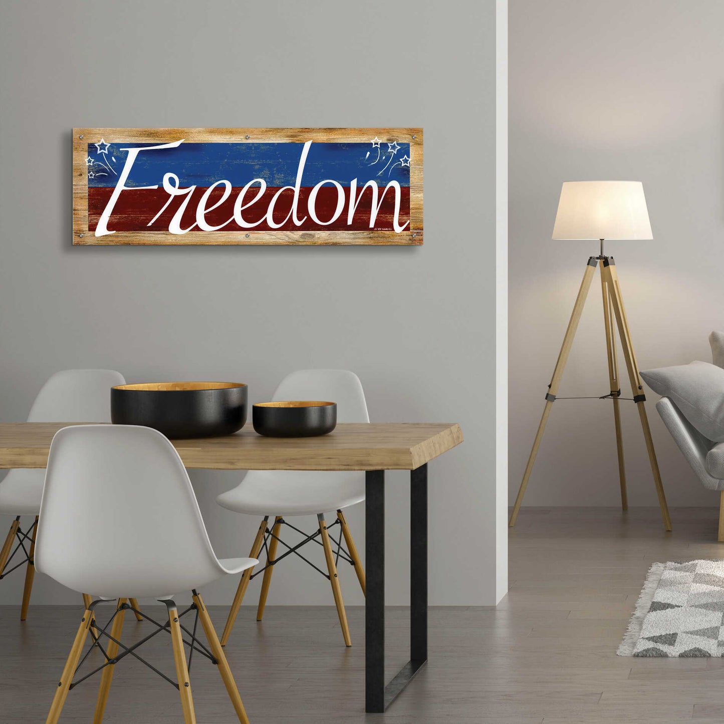 Epic Art 'Freedom' by Ed Wargo, Acrylic Glass Wall Art,48x16