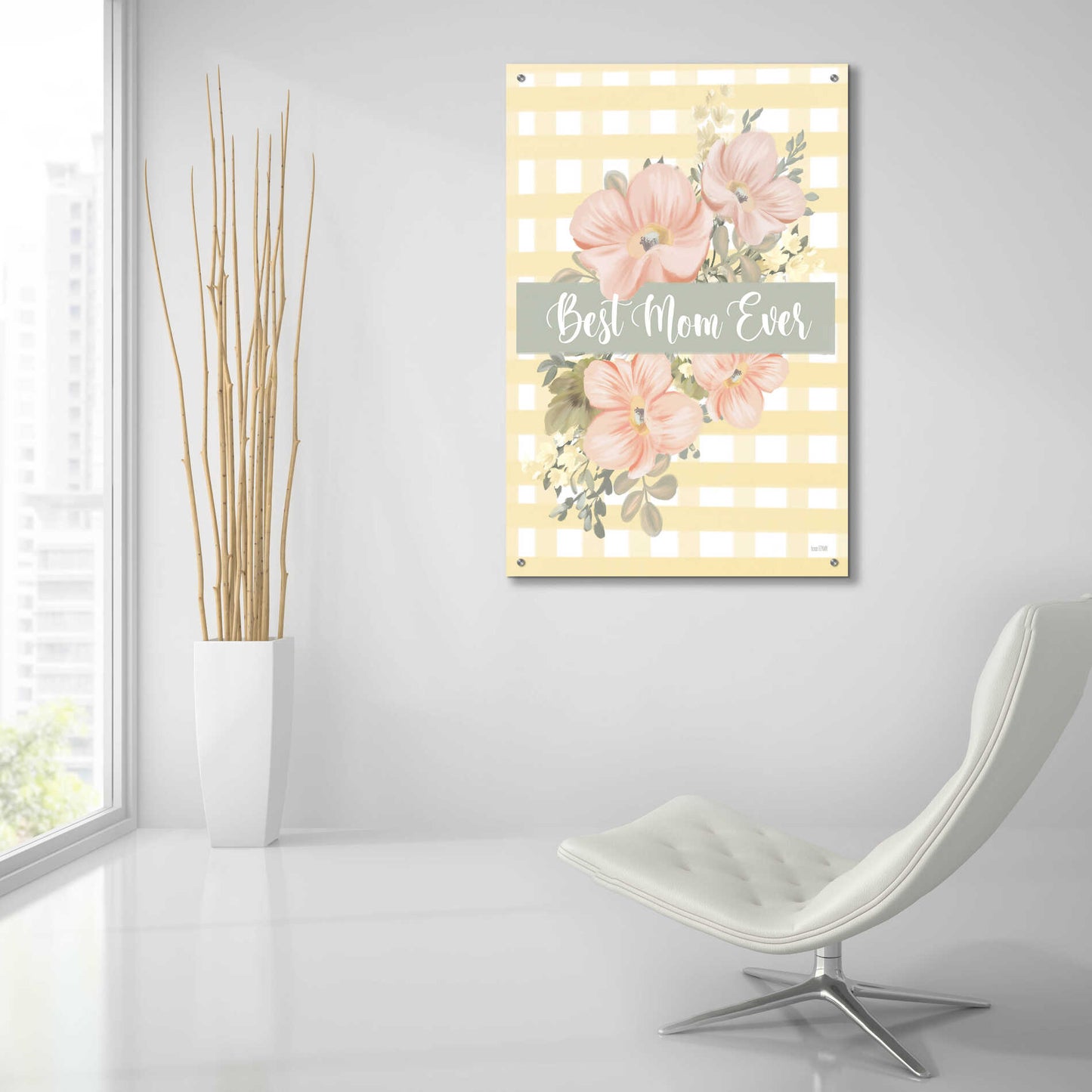 Epic Art 'Best Mom Ever' by House Fenway, Acrylic Glass Wall Art,24x36