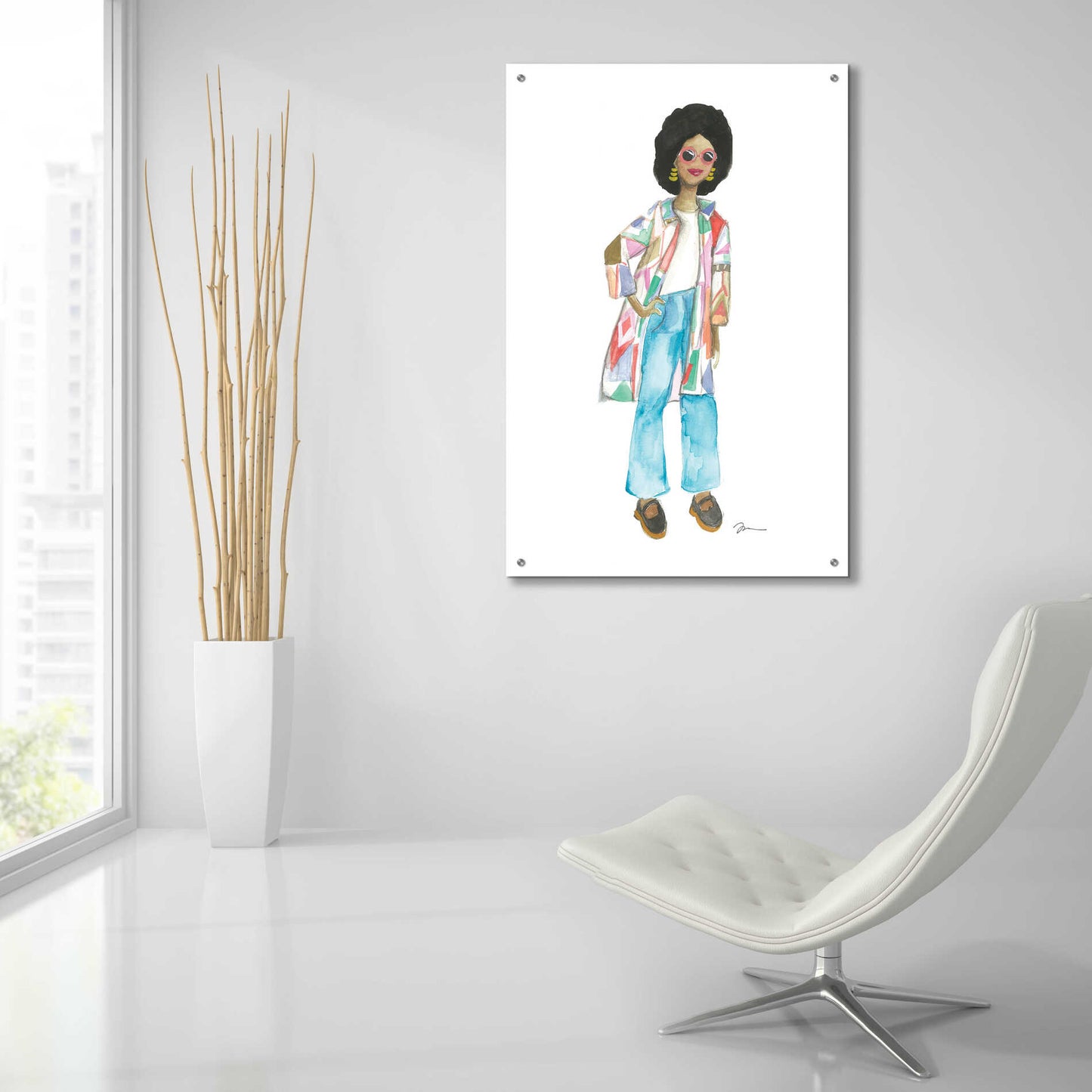 Epic Art 'Coat of Many Colors' by Jessica Mingo, Acrylic Glass Wall Art,24x36